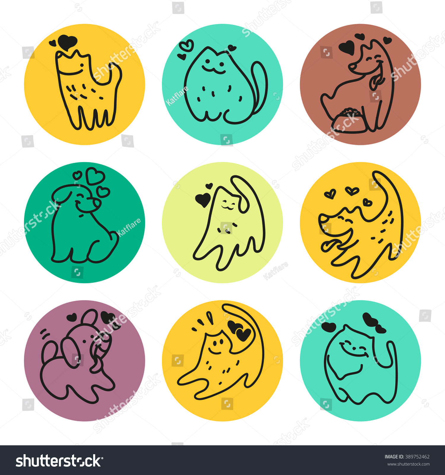 vector-flat-pet-logo-dog-cat-stock-vektorgrafik-lizenzfrei-389752462