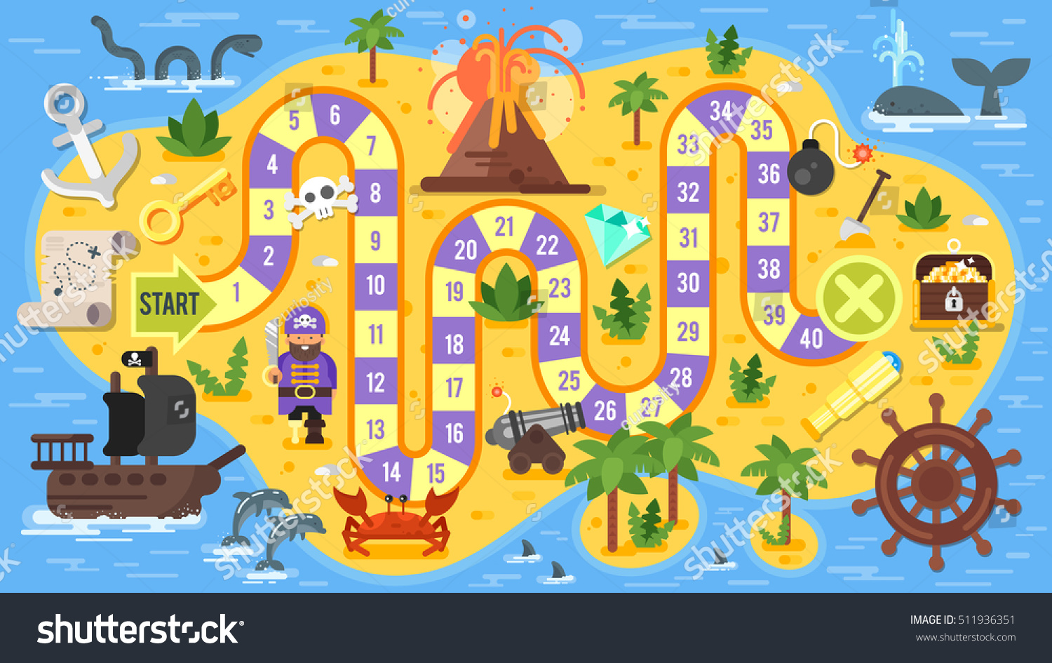 225 Pirate map board game Images, Stock Photos & Vectors | Shutterstock