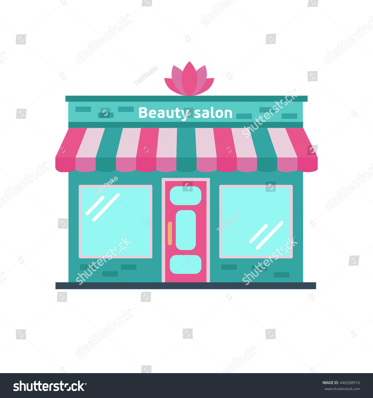 Vector Flat Style Illustration Nice Beauty Stock Vector (Royalty Free ...