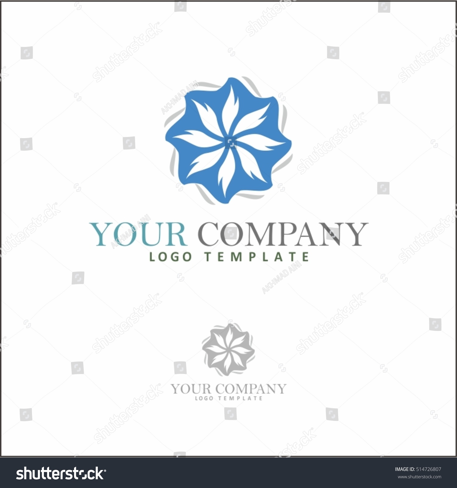 Vector Floral Icons Logo Design Templates เวกเตอร์สต็อก ปลอดค่า