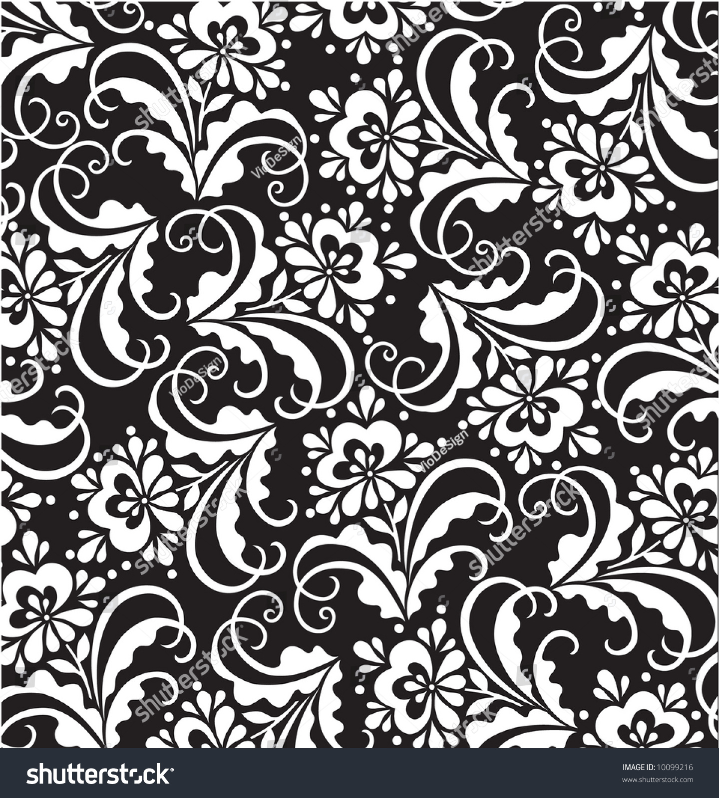 Vector Floral Pattern Stock Vector (Royalty Free) 10099216