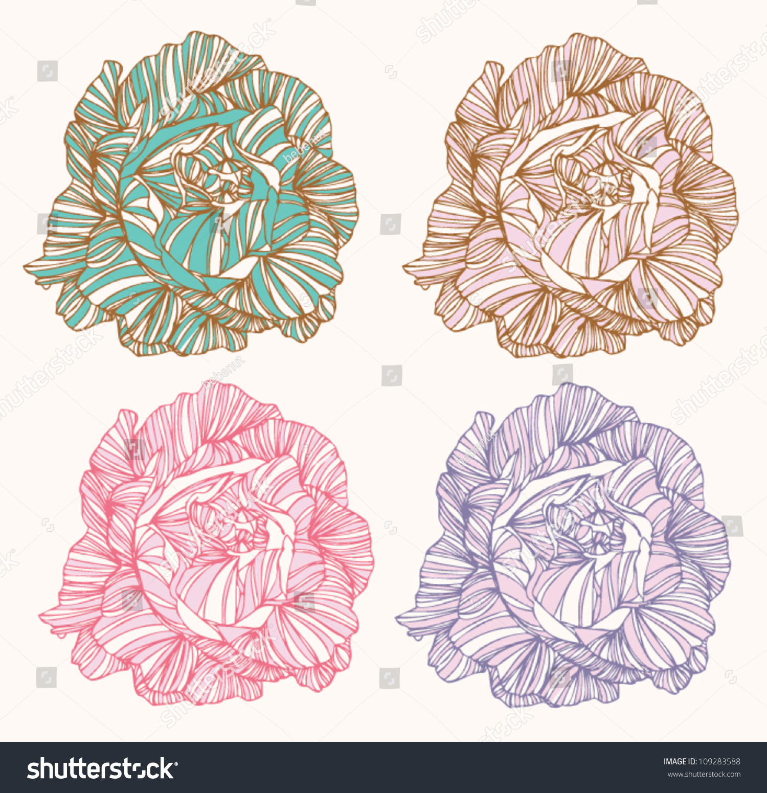 Vector Flower Element For Design - 109283588 : Shutterstock