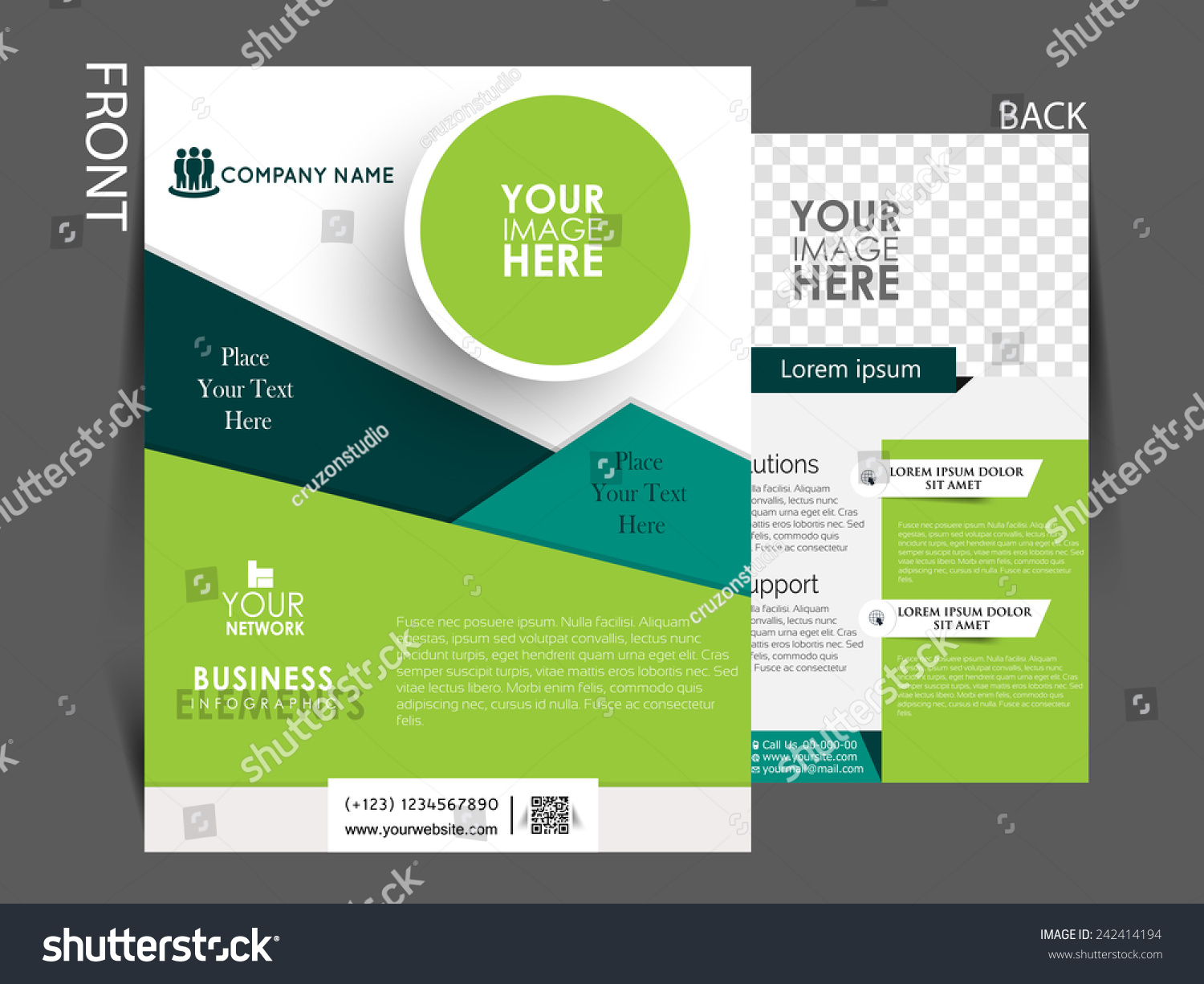 Vector Flyer Brochure Magazine Cover Template Stock Vector 