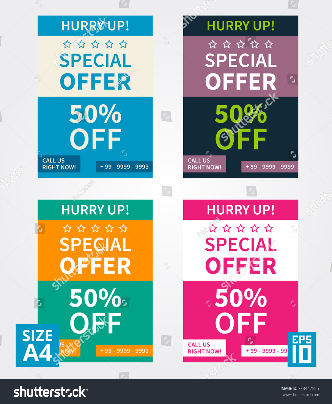 Vector Flyer Design Special Offer Business Stock Vector (Royalty Free ...