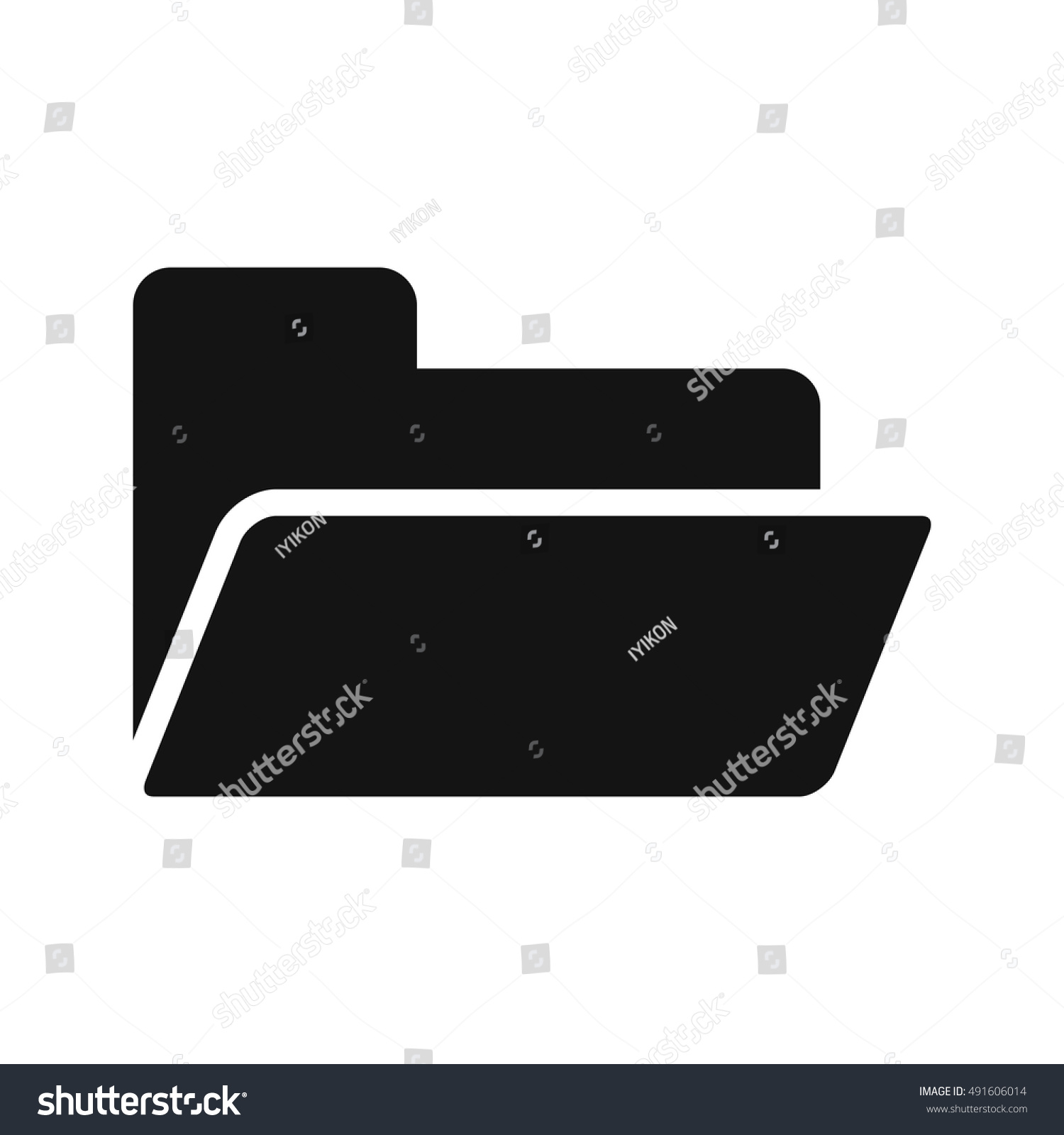 Vektor Stok Vector Folder Icon Tanpa Royalti 491606014 Shutterstock