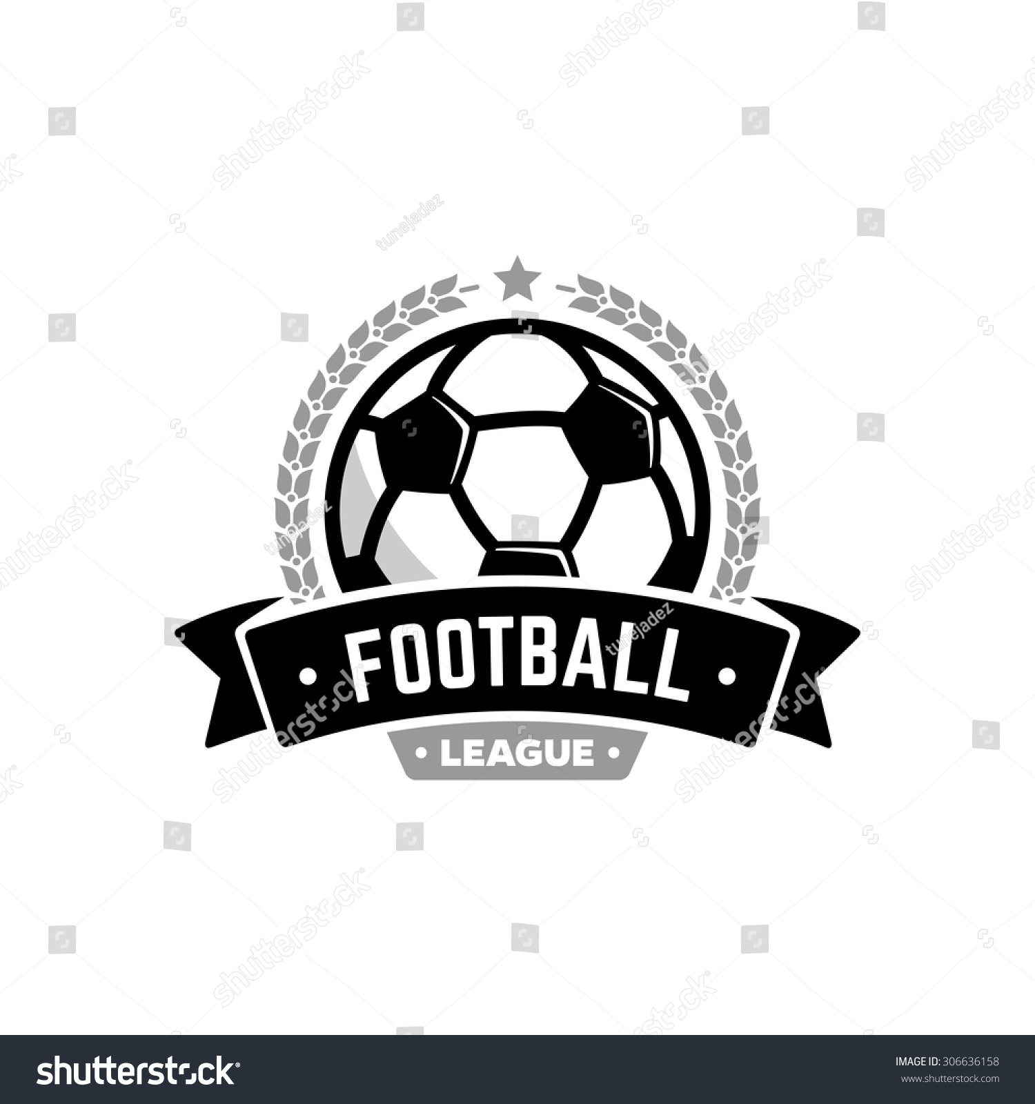 Vector Football League Logo Ball Sport Stock Vector 306636158 ...