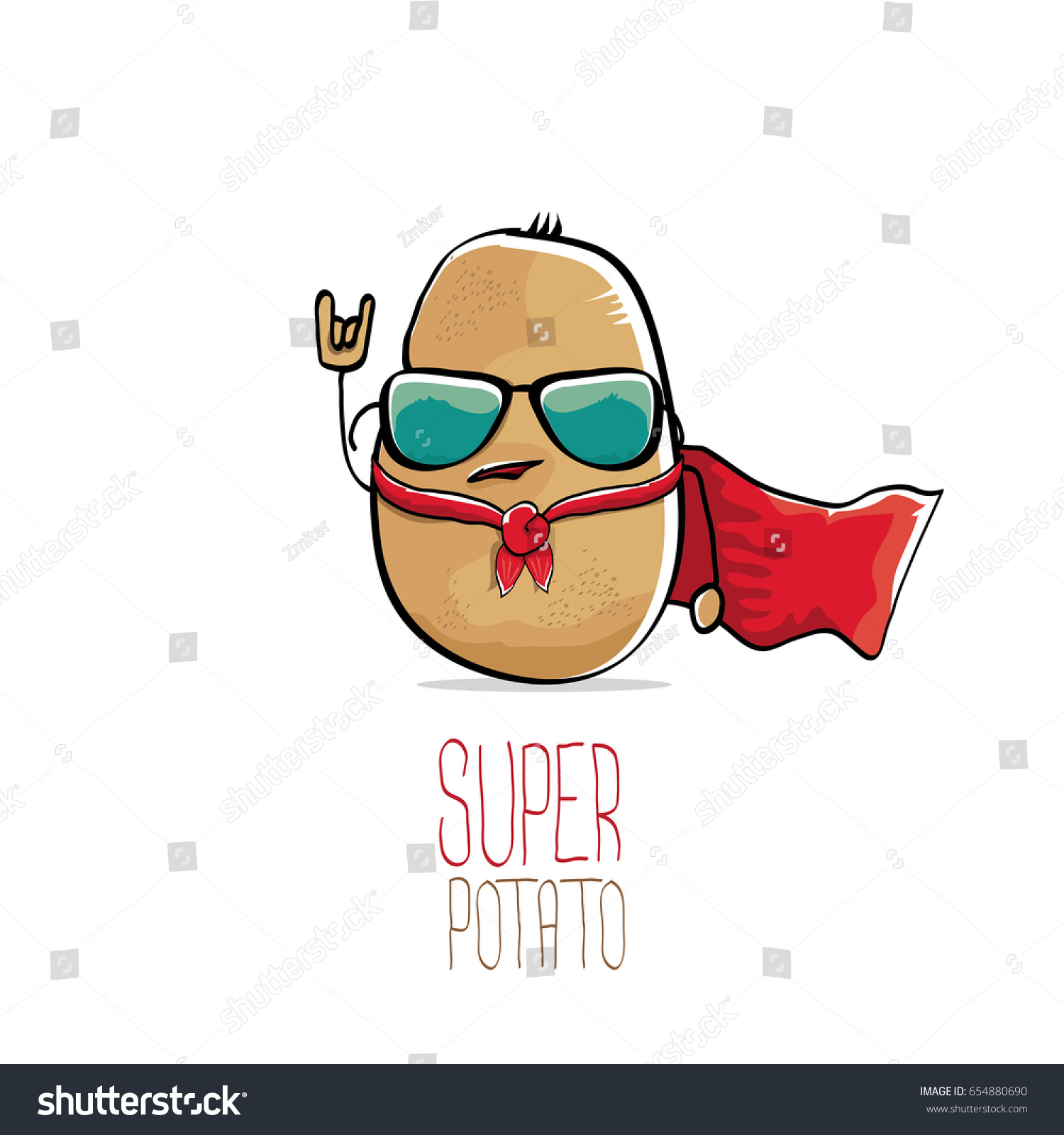 Vector Funny Cartoon Cute Brown Super Stock Vector (royalty Free 