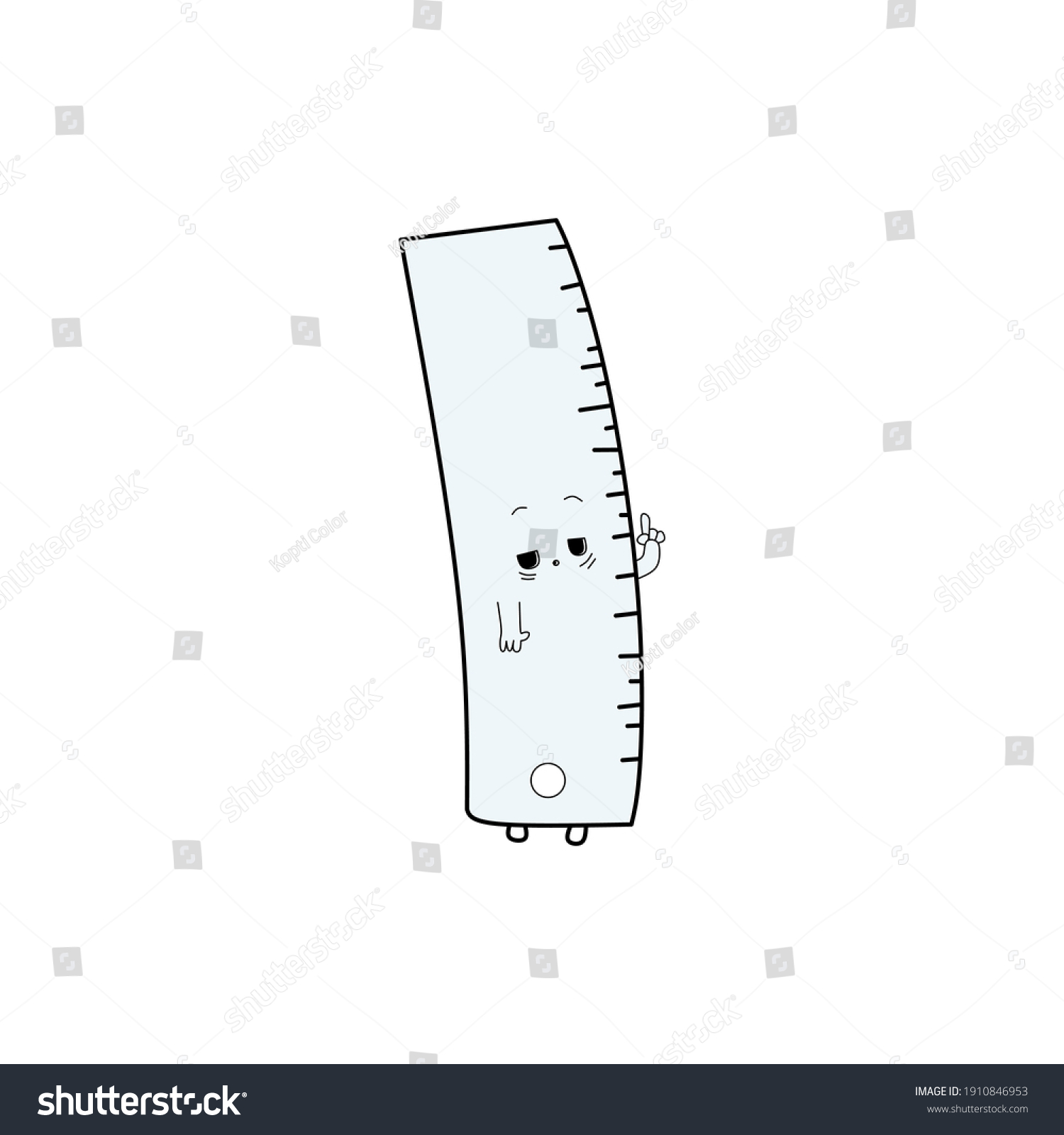 Vector Funny Ruler Mascot Logo Stock Vector (Royalty Free) 1910846953 ...