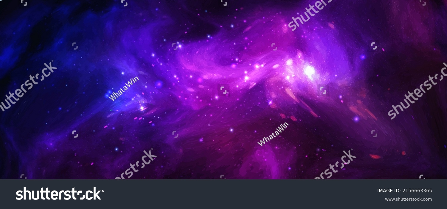 Vector Galaxy Background Stars Outer Space Stock Vector (Royalty Free ...
