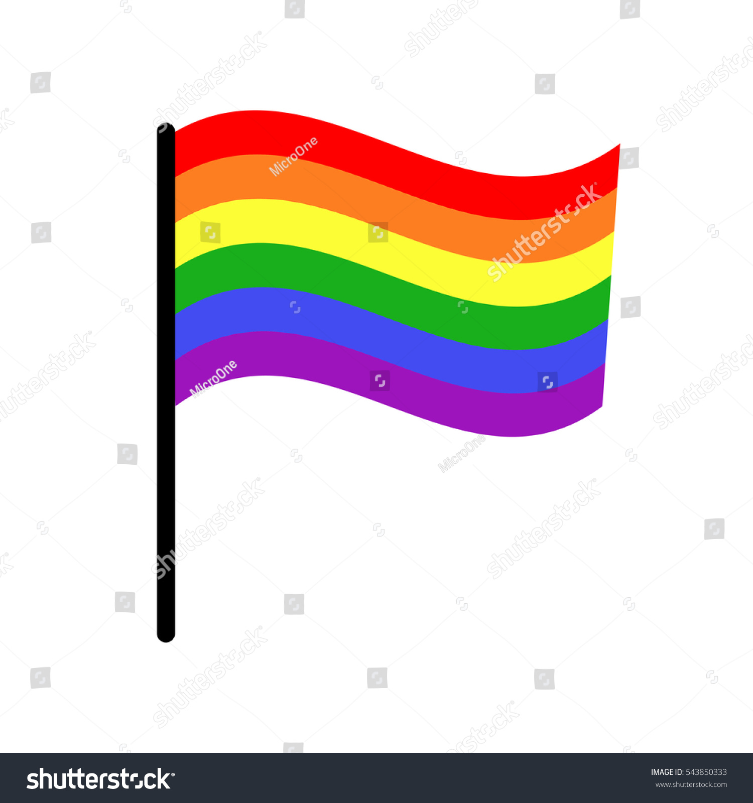 Vector Gay Lgbt Rights Rainbow Flag Stock Vector (Royalty Free) 543850333