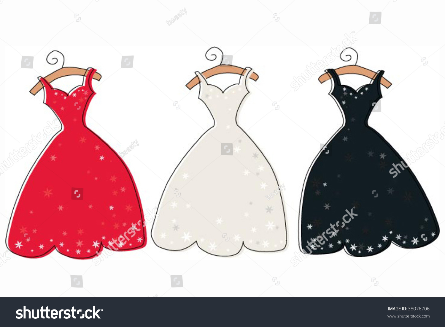 Vector Glamour Dresses - 38076706 : Shutterstock