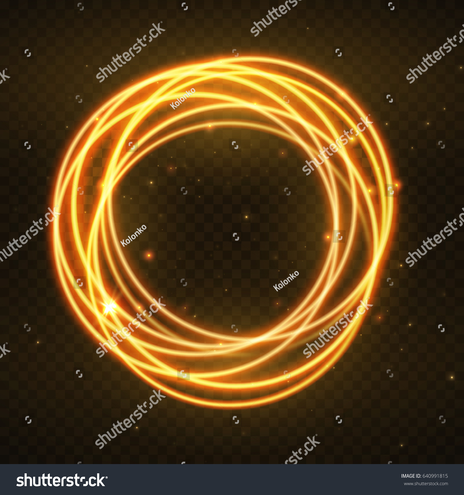 Vector Glowing Magic Circle Frame Glowing Stock Vector (Royalty Free ...