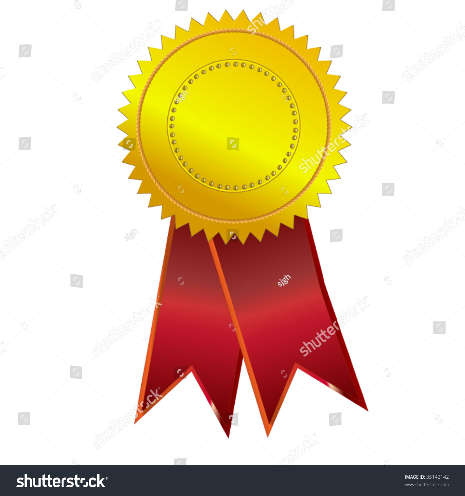 Vector Gold Award Ribbon Stock Vector (Royalty Free) 35142142