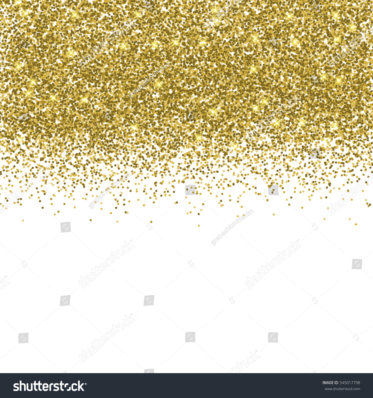 Vector Gold Glitter Confetti Pattern On Stock Vector (Royalty Free ...