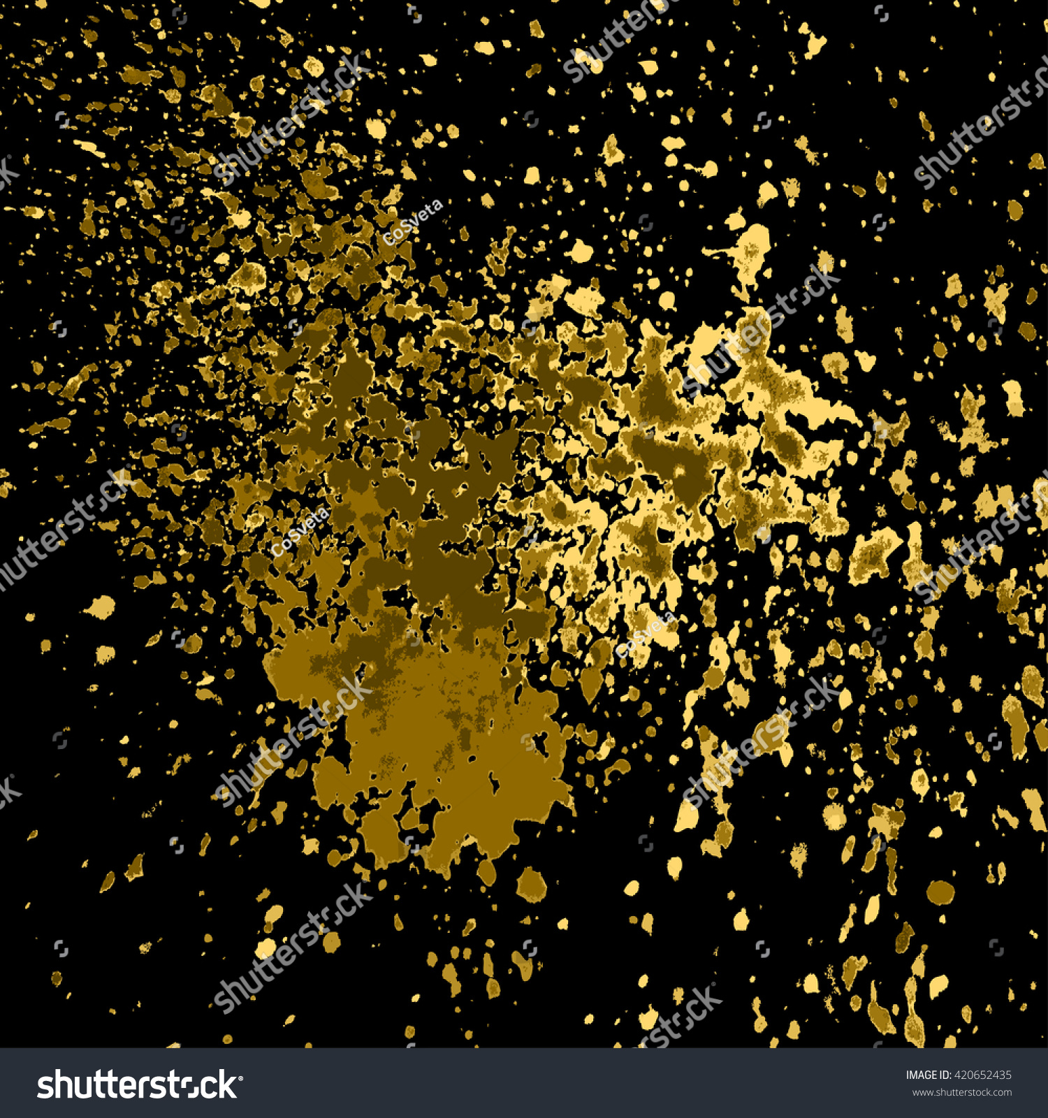 Vector Gold Glitter Paint Splash Splatter Stock Vector Royalty Free