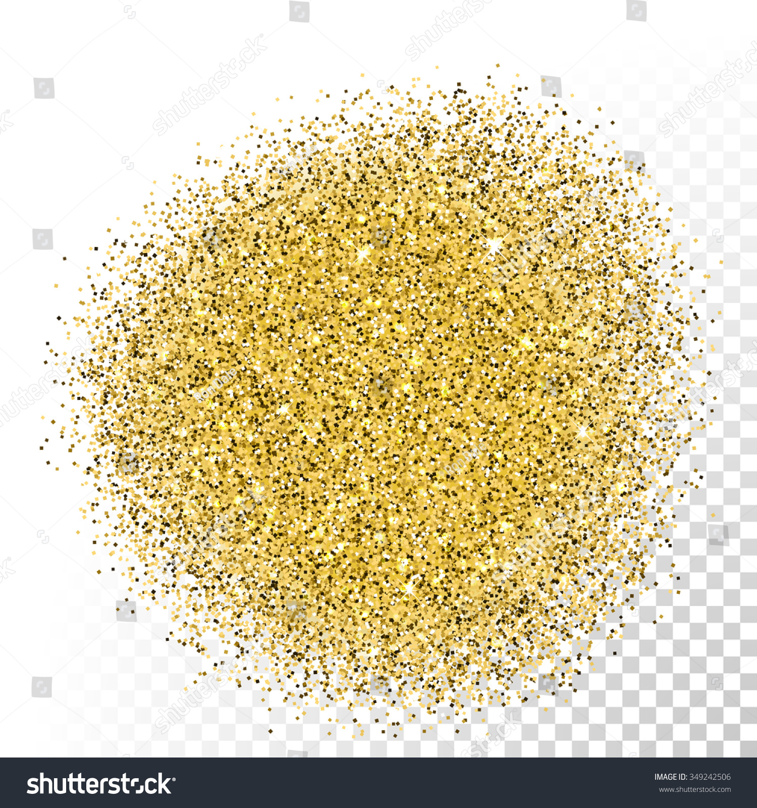 Vector Gold Glitter Texture Gold Sparkles Stock Vector 349242506