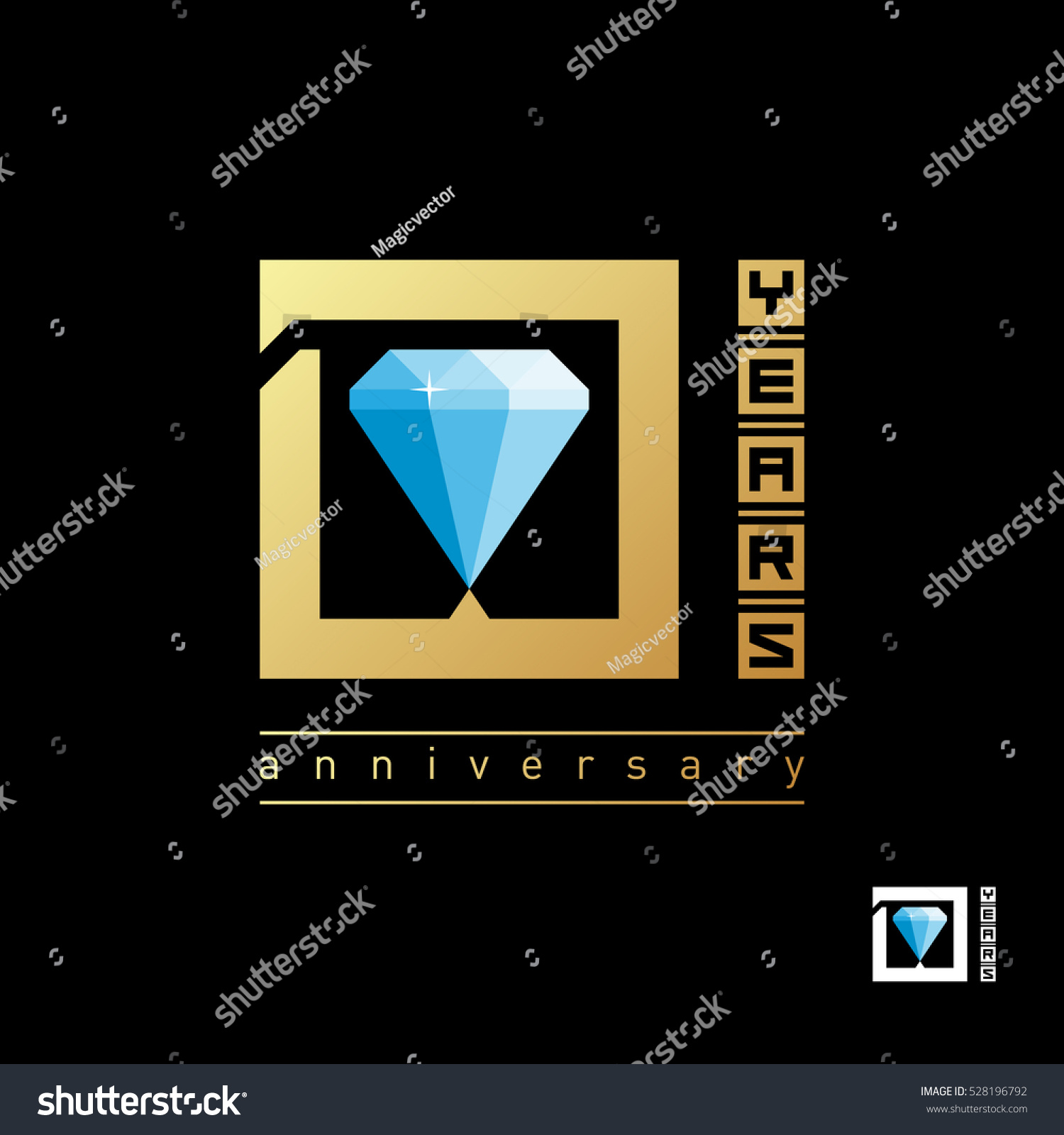 SVG of Vector gold illustration. Sign 10 style. Isolated perfect quality badge 