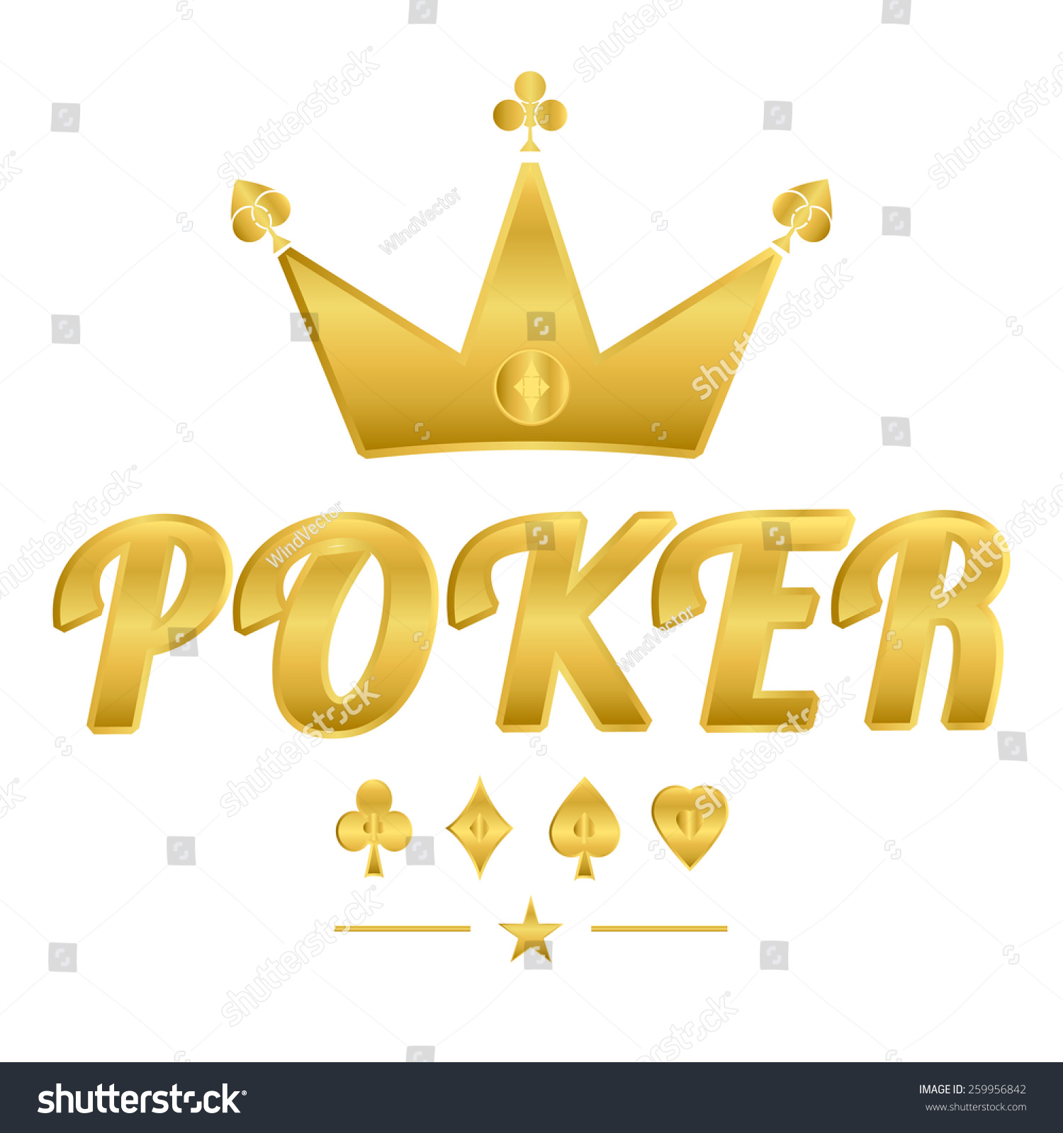 Vector Gold Poker Emblem Stock Vector (Royalty Free) 259956842 ...