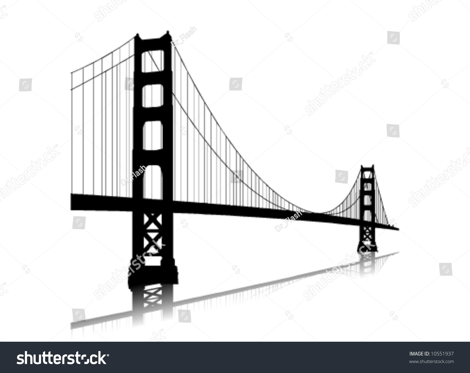 Vector Golden Gate Bridge Stock Vector 10551937 - Shutterstock1500 x 1192