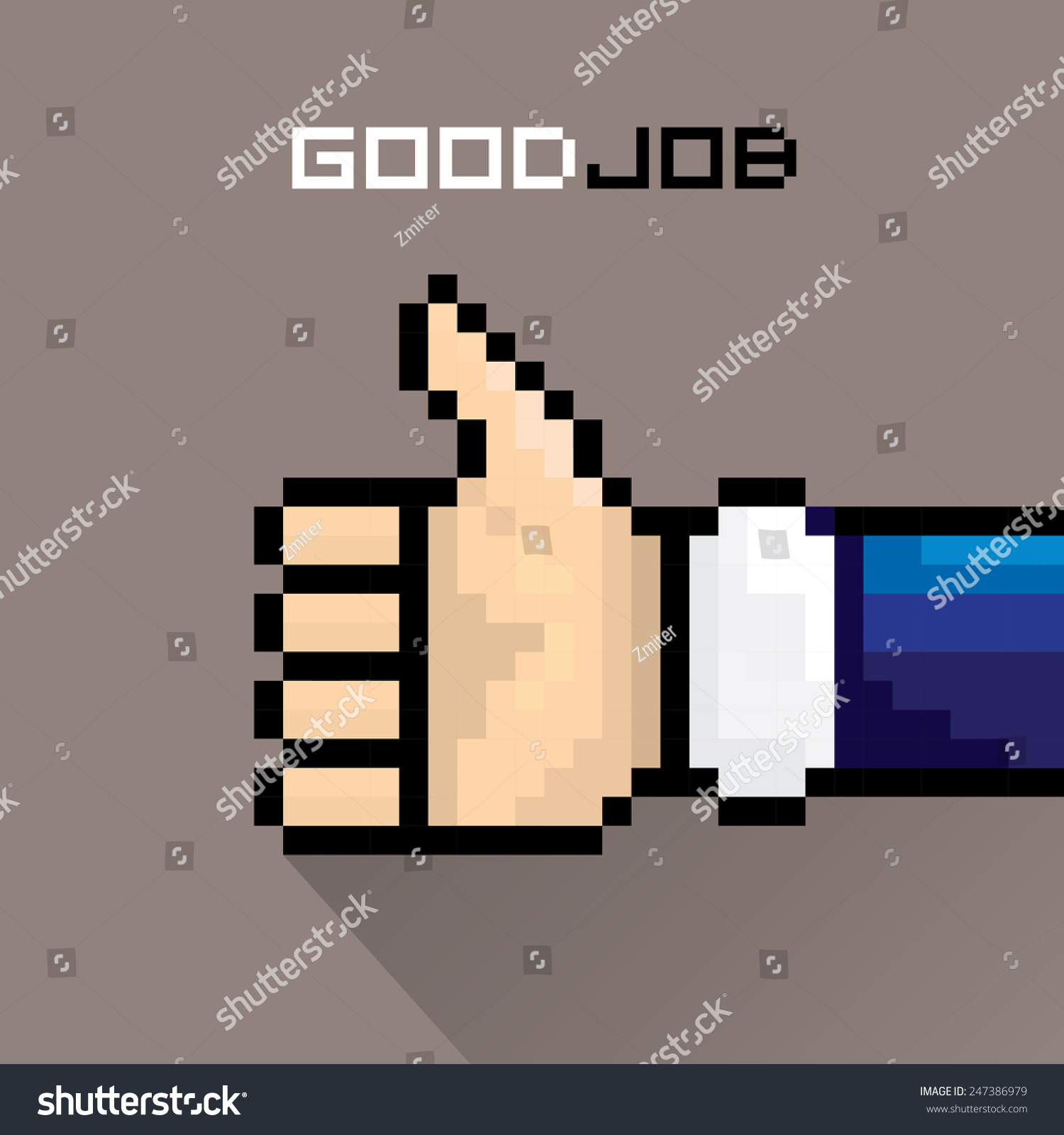 Vector Good Job Vector Icon Pixel のベクター画像素材 ロイヤリティフリー