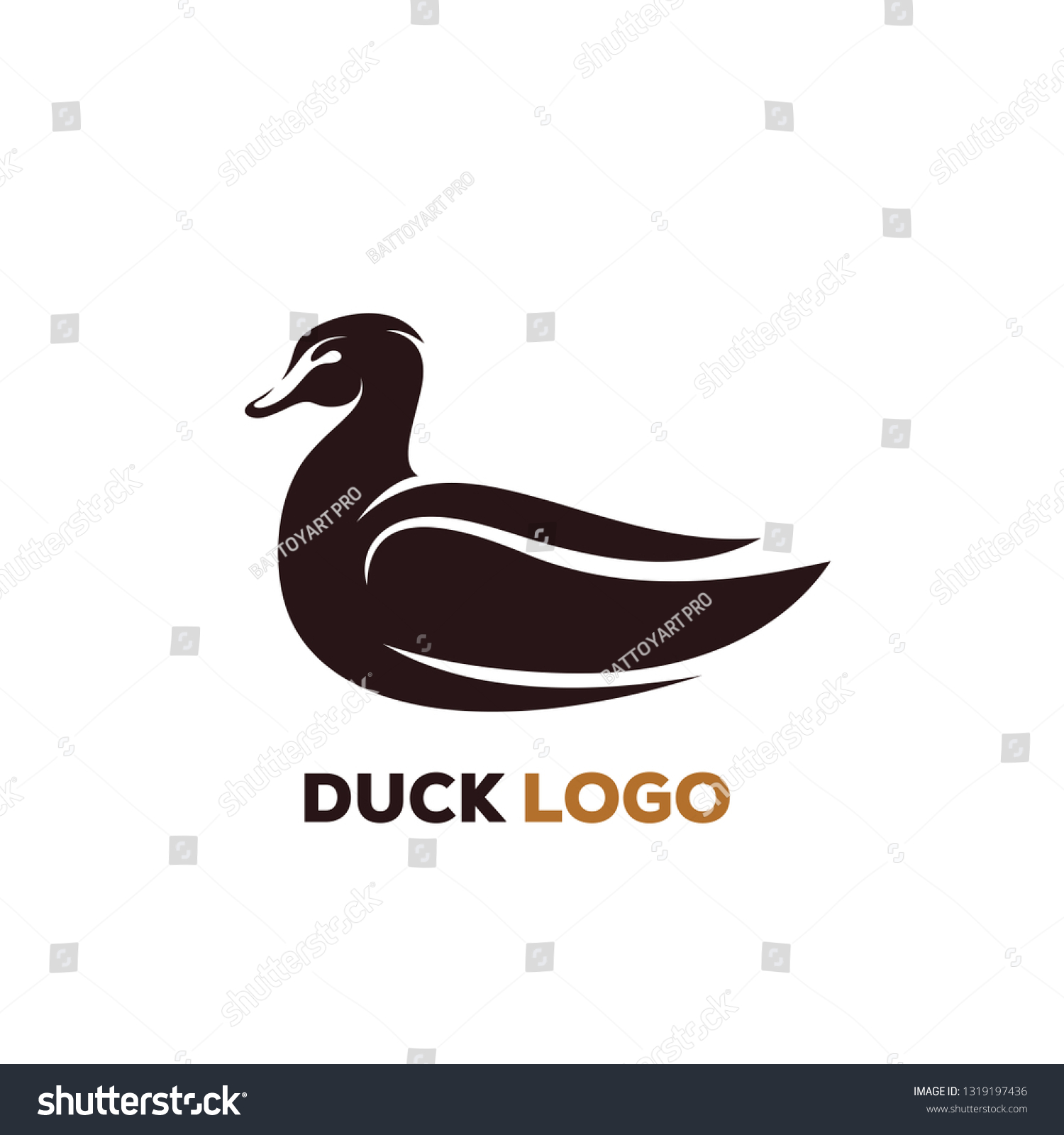 Vector Goose Silhouettes Logo Template Stock Vector (Royalty Free ...