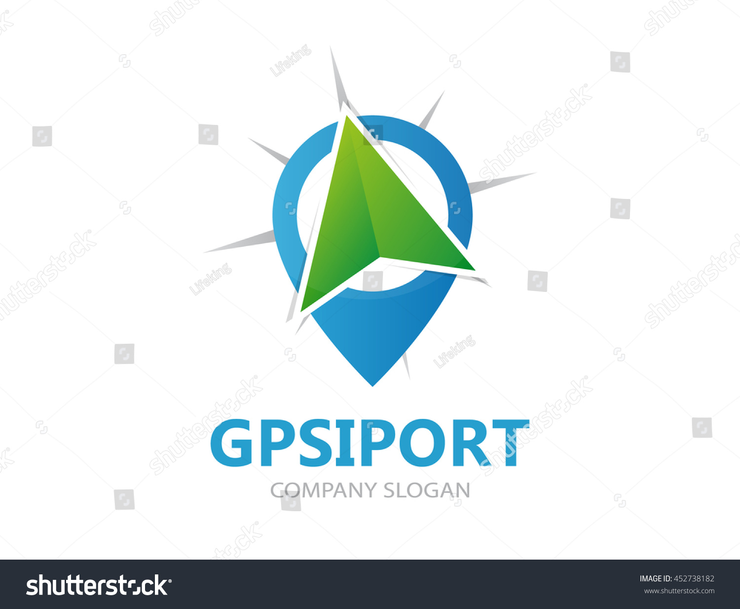 Vector Gps Logo Stock Vector 452738182 - Shutterstock