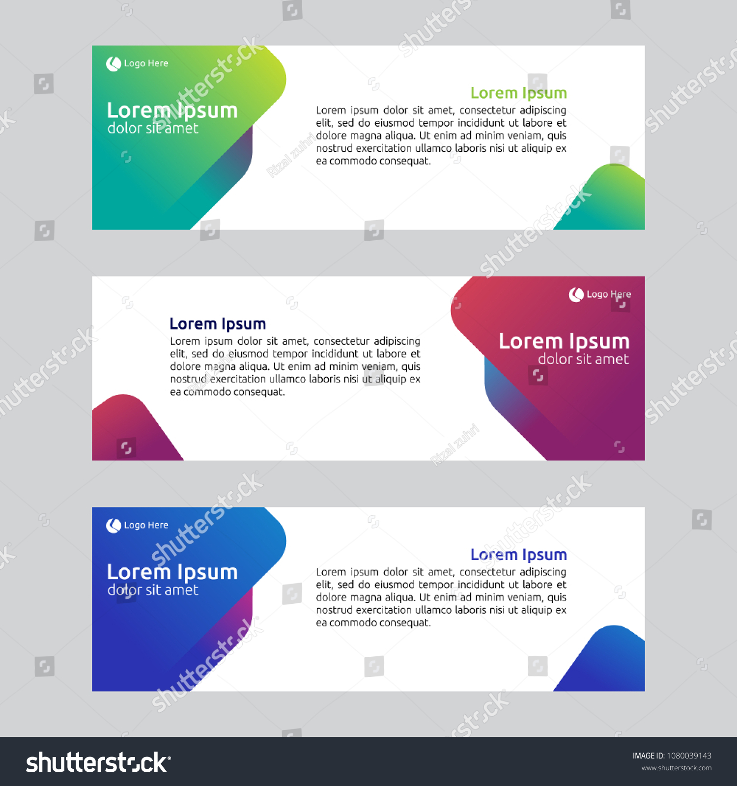 Vector Gradient Geometric Design Banner Web Stock Vector Royalty