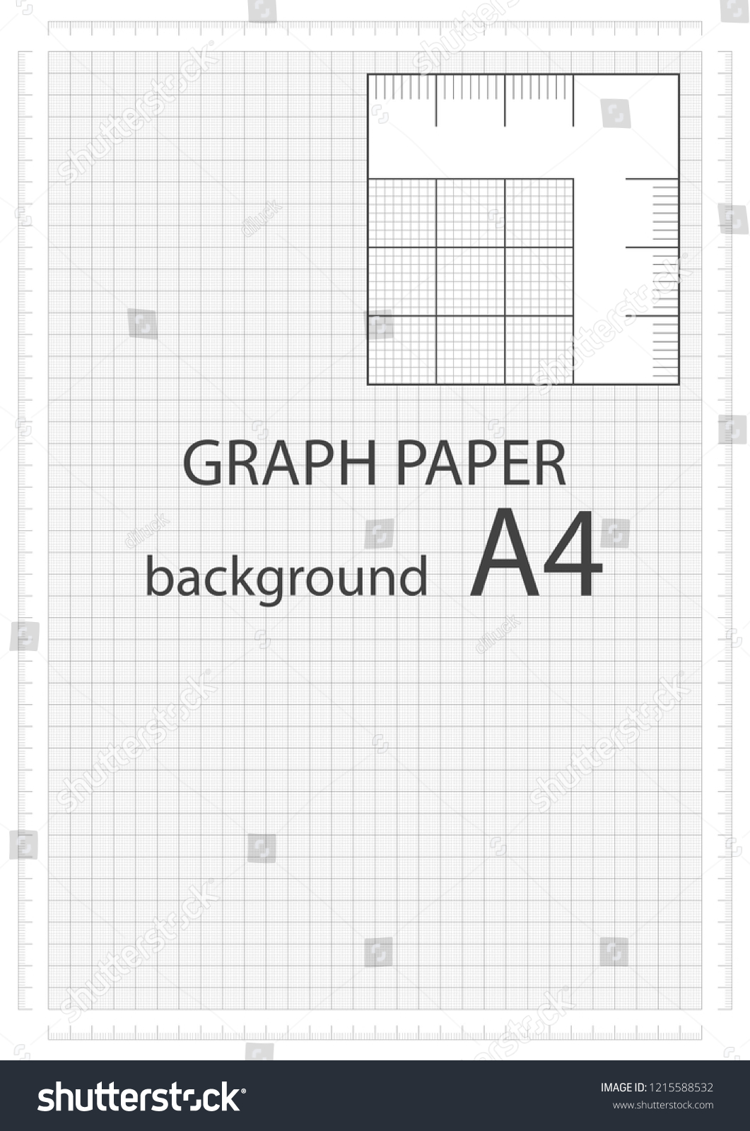 vector graph paper background built millimeter stock vector royalty