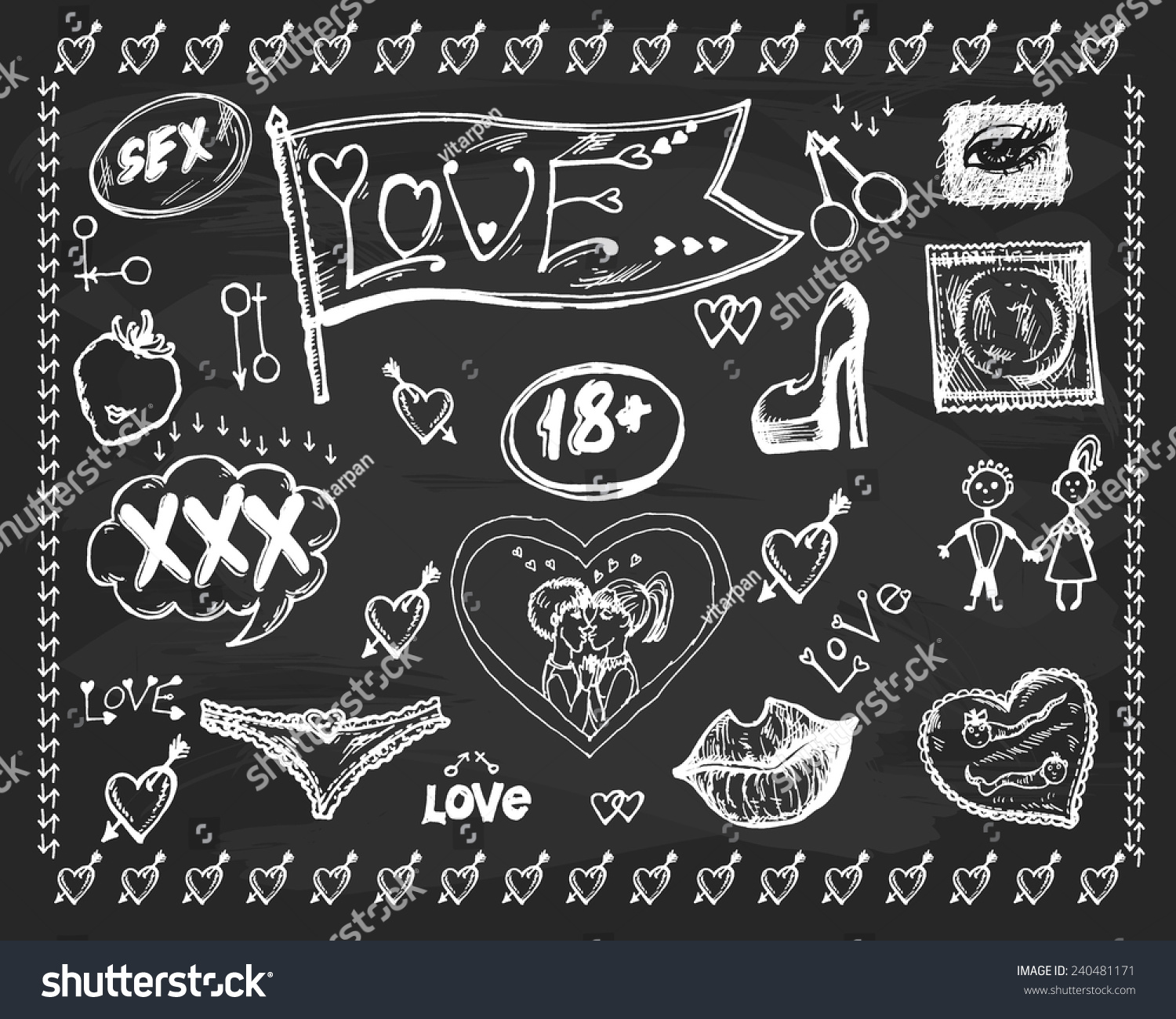 Vector Graphic Artistic Stylized Image Set Stock Vector Royalty Free 240481171 8095