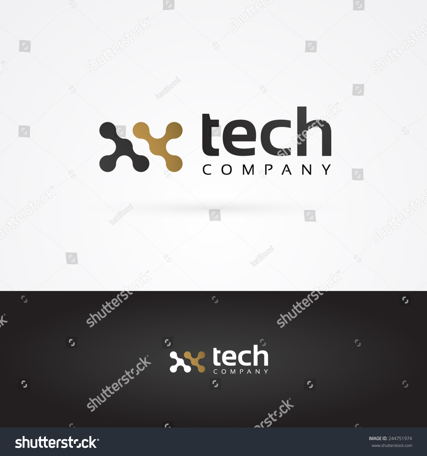 Vector Graphic Geometric Tech Symbol Gold Stock Vector (Royalty Free ...