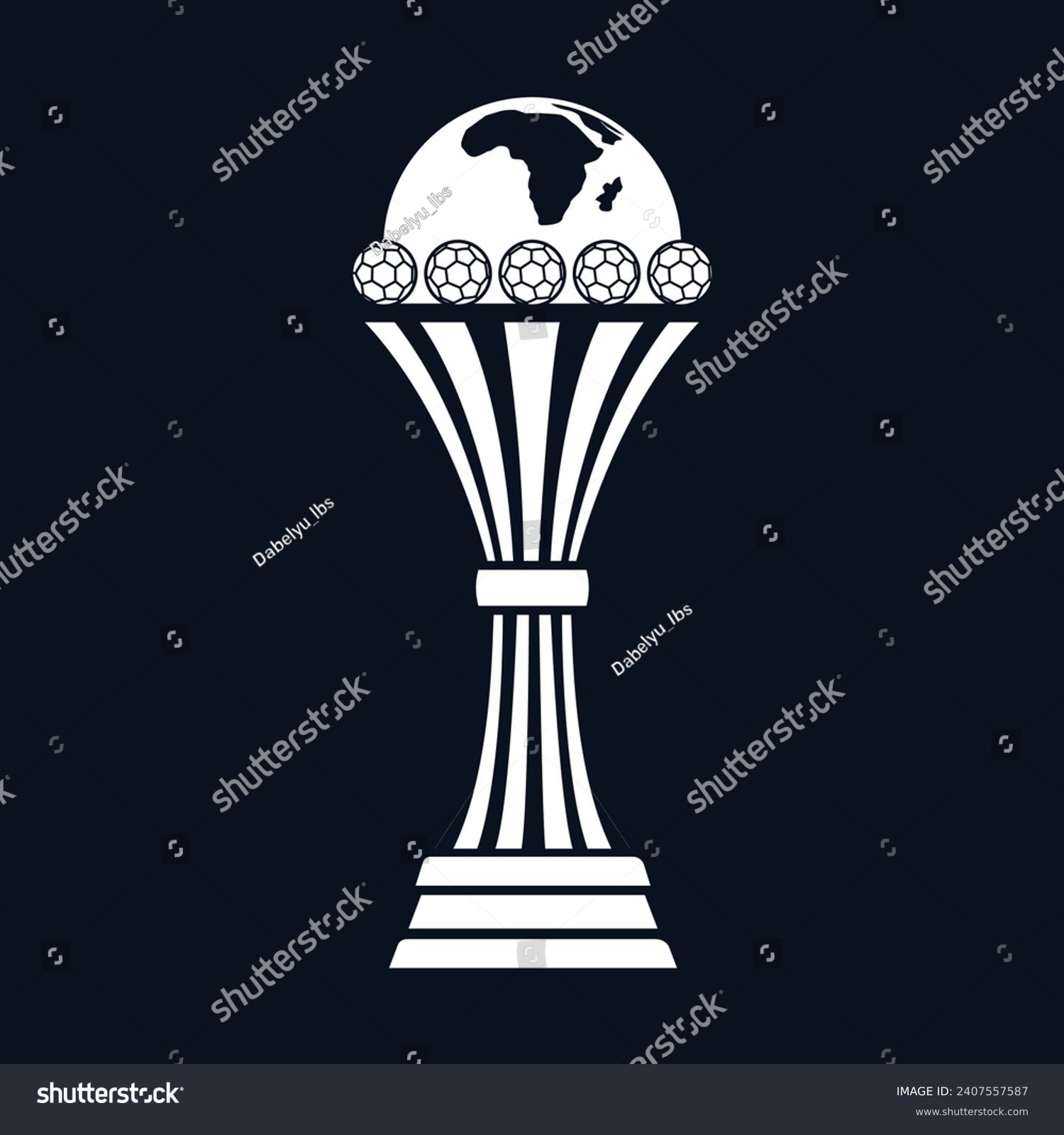 SVG of Vector graphic illustration of African Cup of Nations silhouette. African Cup of Nations. Coupe d'Afrique des Nations svg