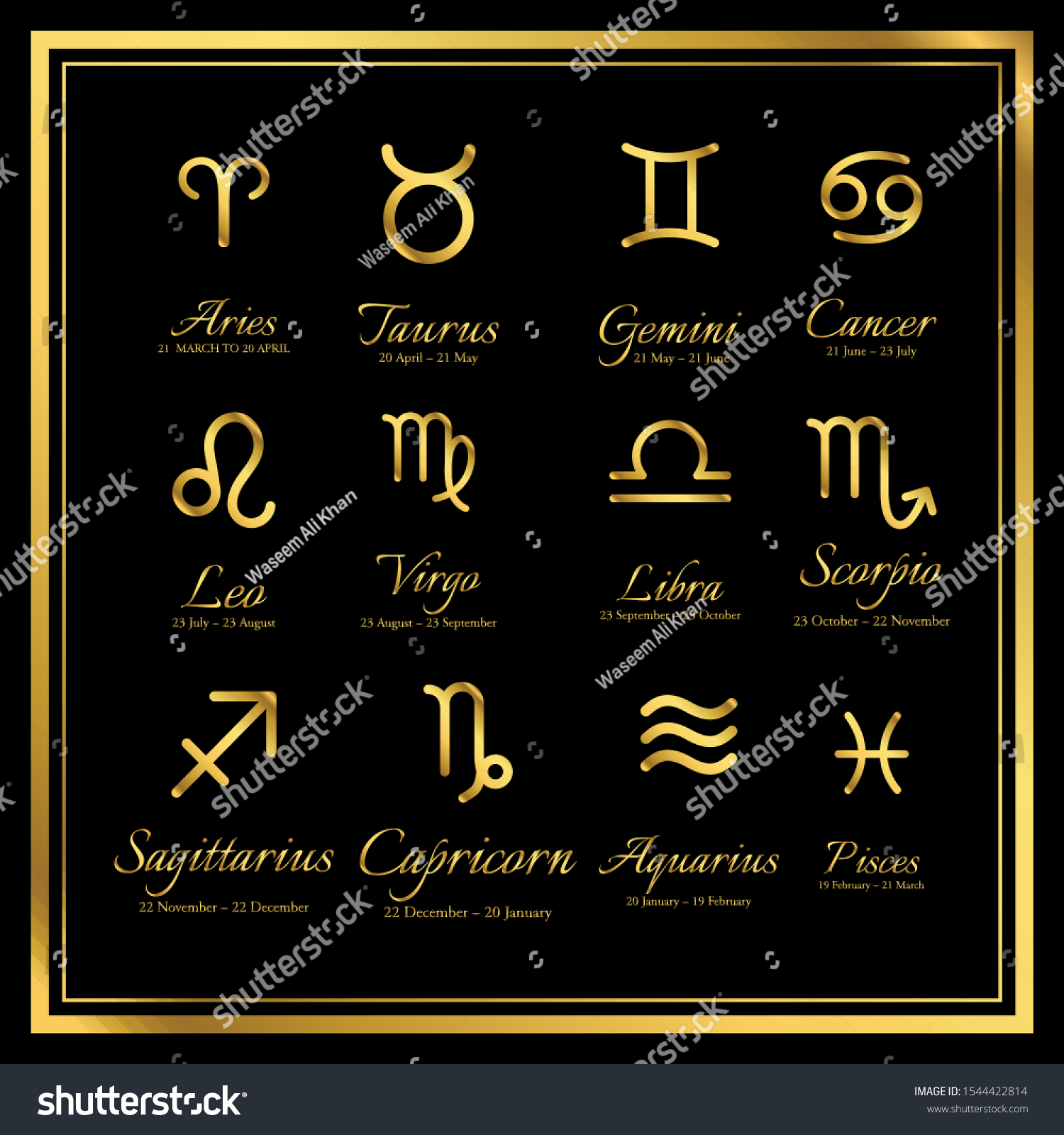 Vector Graphic Illustration Zodiac Signs Aries Stock Vector Royalty Free
