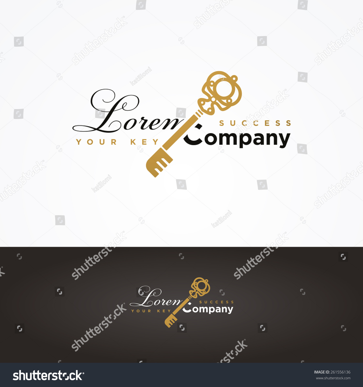 Vector Graphic Key Shaped Illustration Sample Stock Vector (Royalty ...