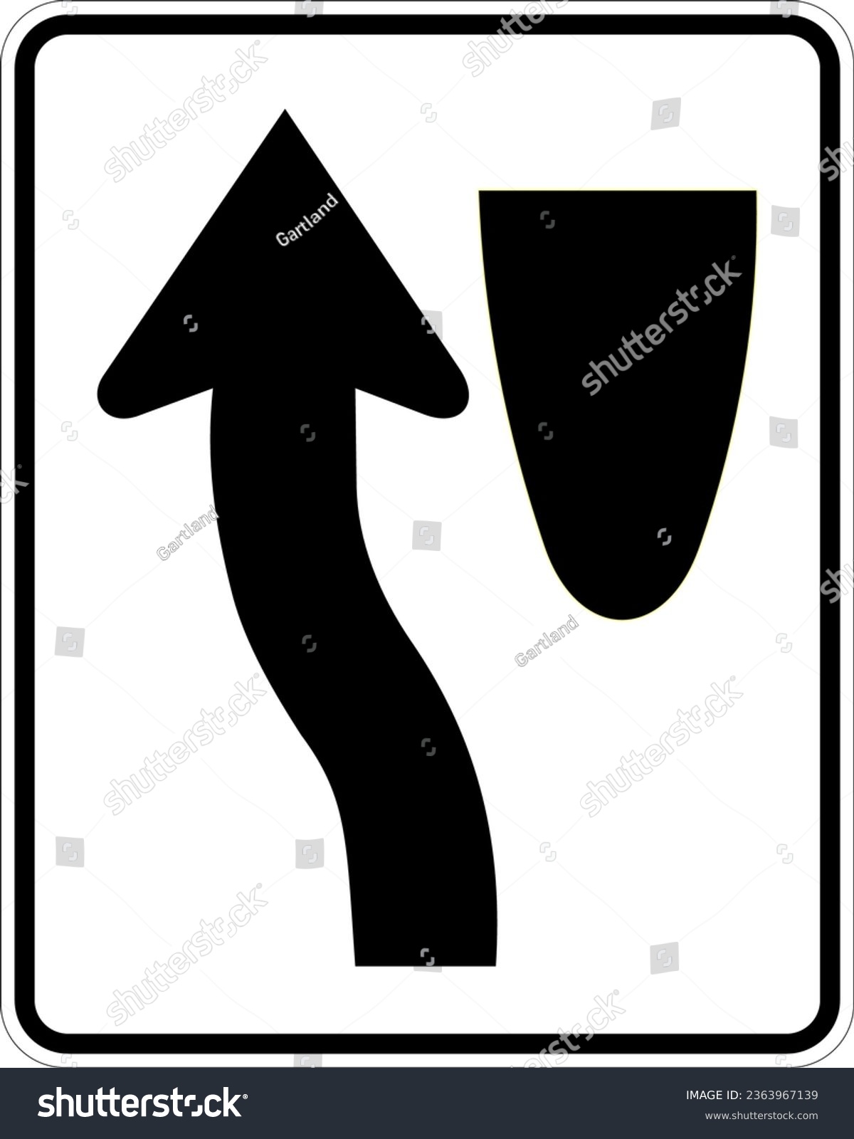 SVG of Vector graphic of a usa Keep Left MUTCD highway sign. It consists of the wording Keep Left and a horizontal arrow contained in a white rectangle svg