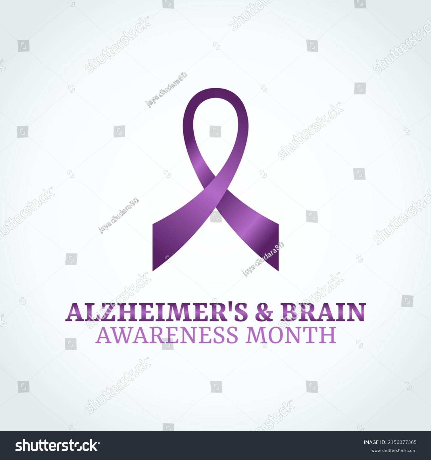 Vector Graphic Alzheimers Brain Awareness Month Stock Vector (Royalty ...