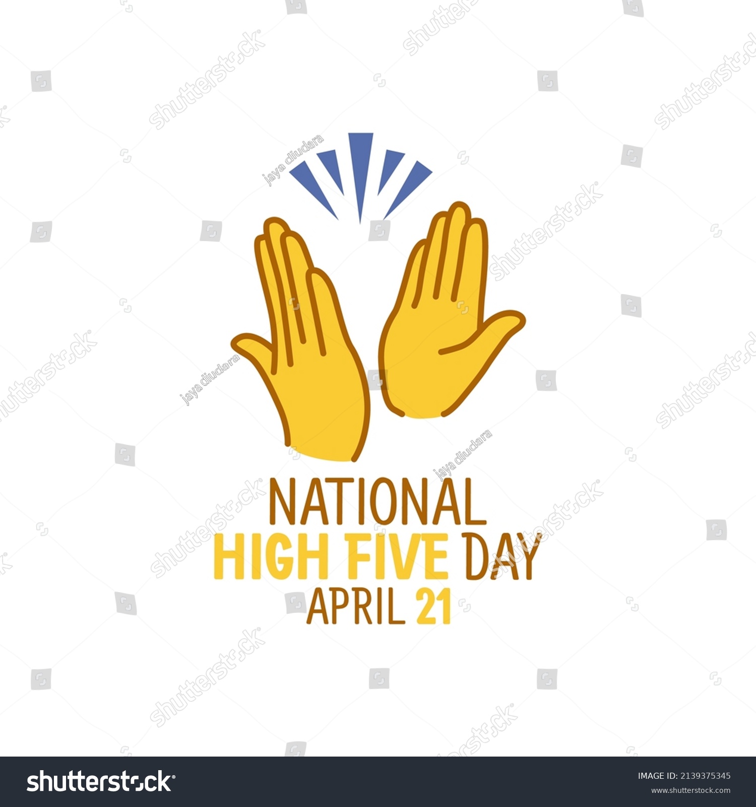 Vector Graphic National High Five Day Stock Vector (Royalty Free