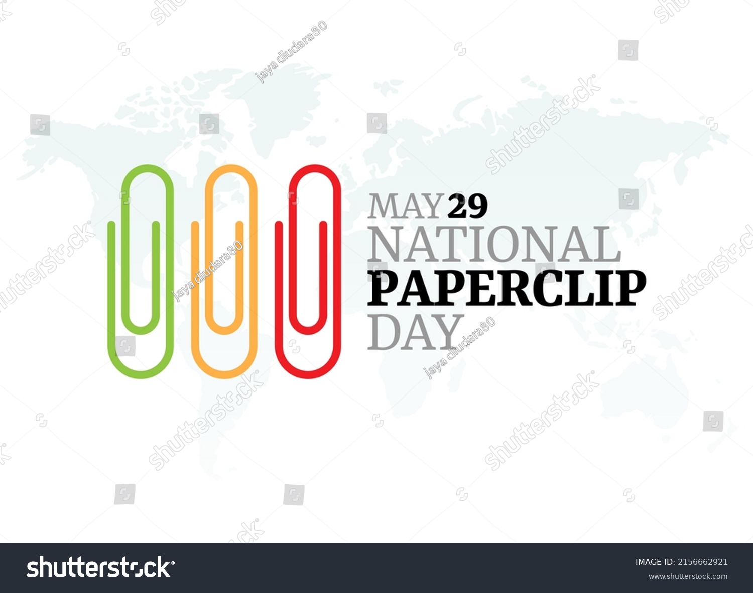 SVG of vector graphic of national paperclip day good for national paperclip day celebration. flat design. flyer design.flat illustration. svg