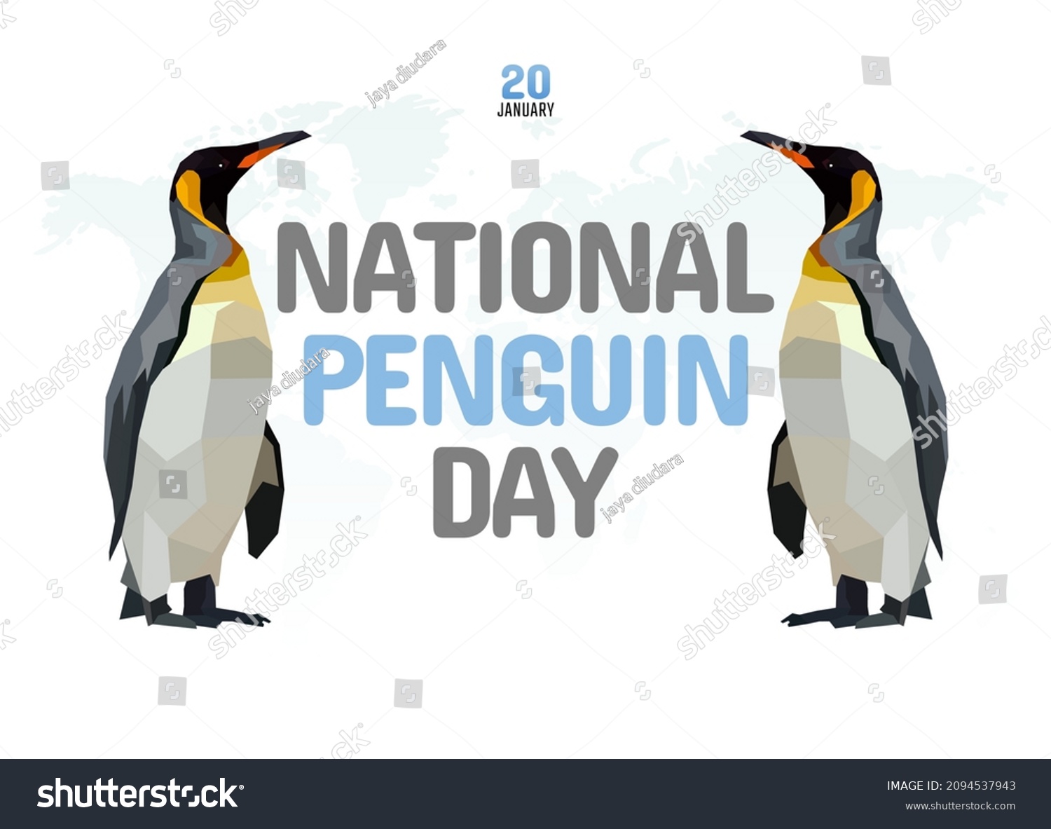 SVG of vector graphic of national penguin day good for national penguin day celebration. flat design. flyer design. flat illustration. svg
