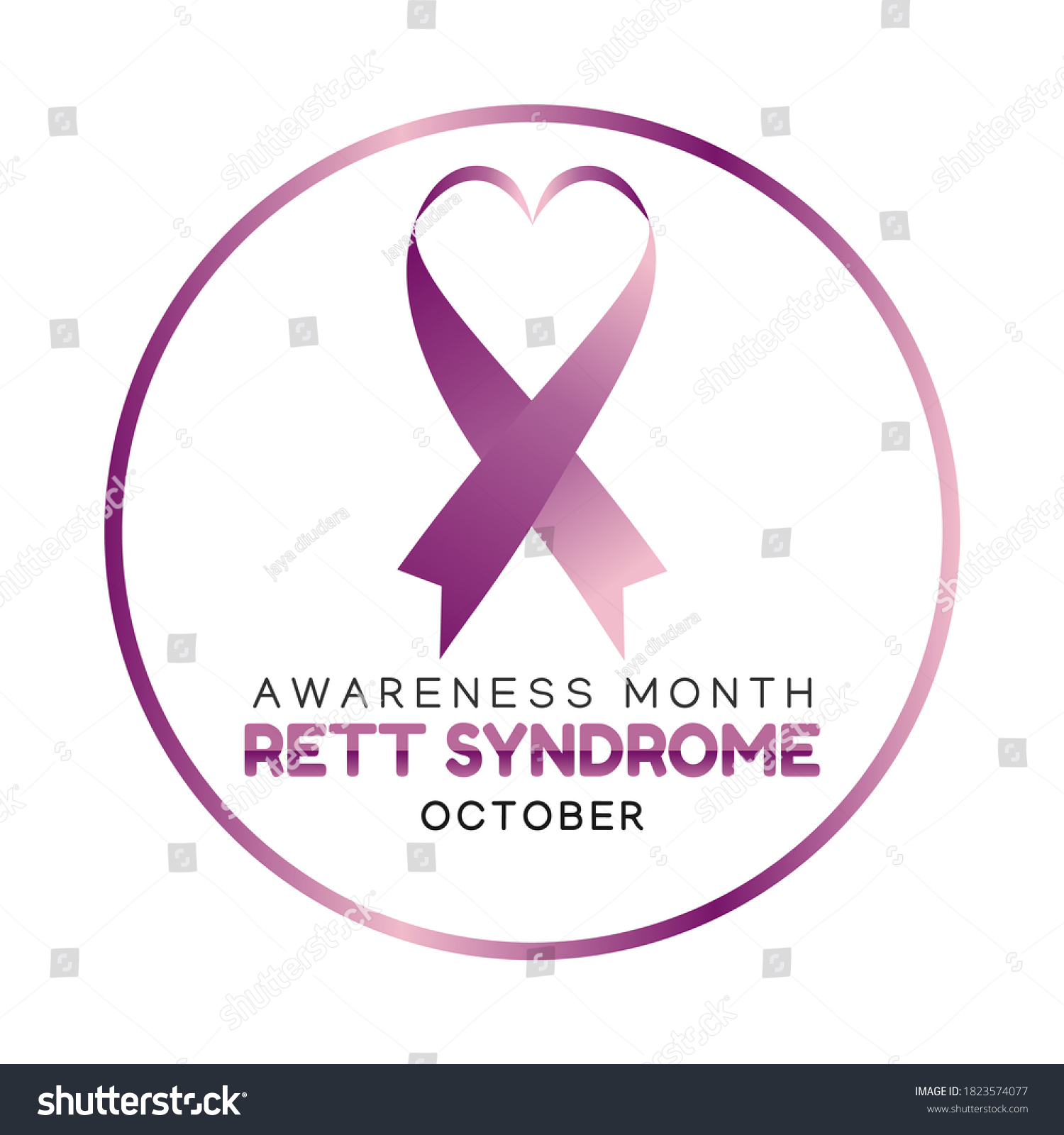 SVG of Vector graphic of rett syndrome awareness month good for  rett syndrome awareness month celebration. flat design. flyer design.flat illustration. svg