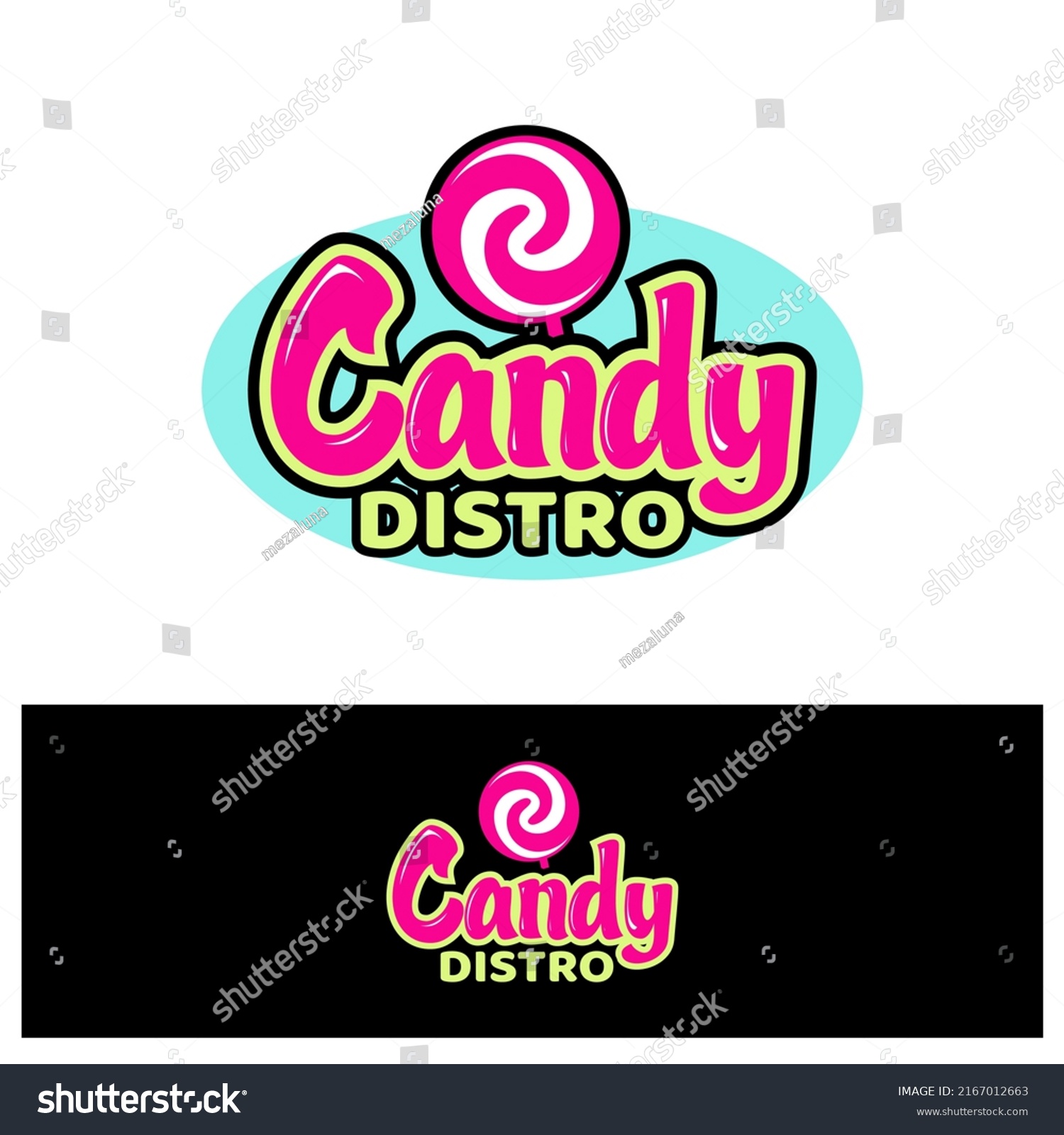 Vector Graphic Sweet Candy Shop Logo Stock Vector (Royalty Free ...