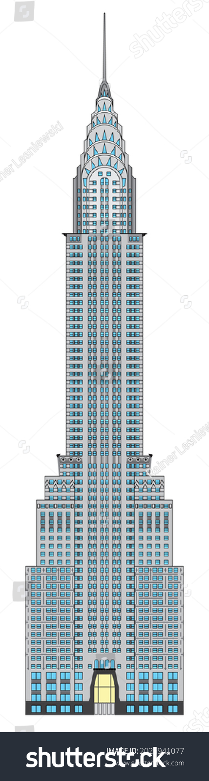 SVG of vector graphic of the Chrysler Building in New York City, USA  svg