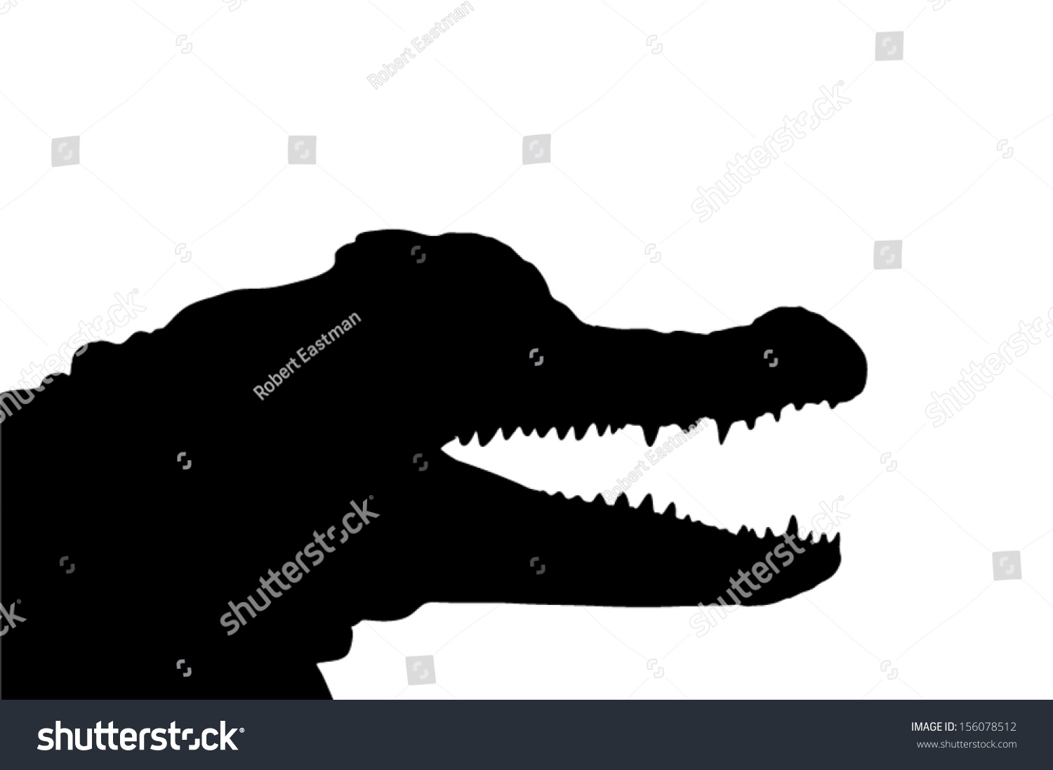 Download Vector Graphic Silhouette American Alligator Stock Vector ...