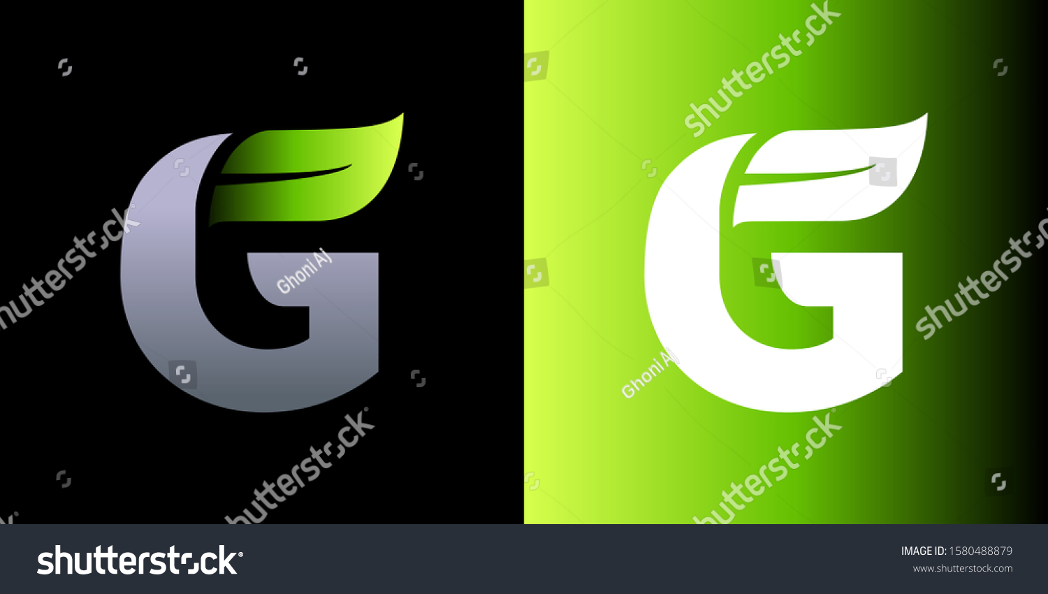 Vector Green Alphabet Set Eco Letters Stock Vector Royalty Free