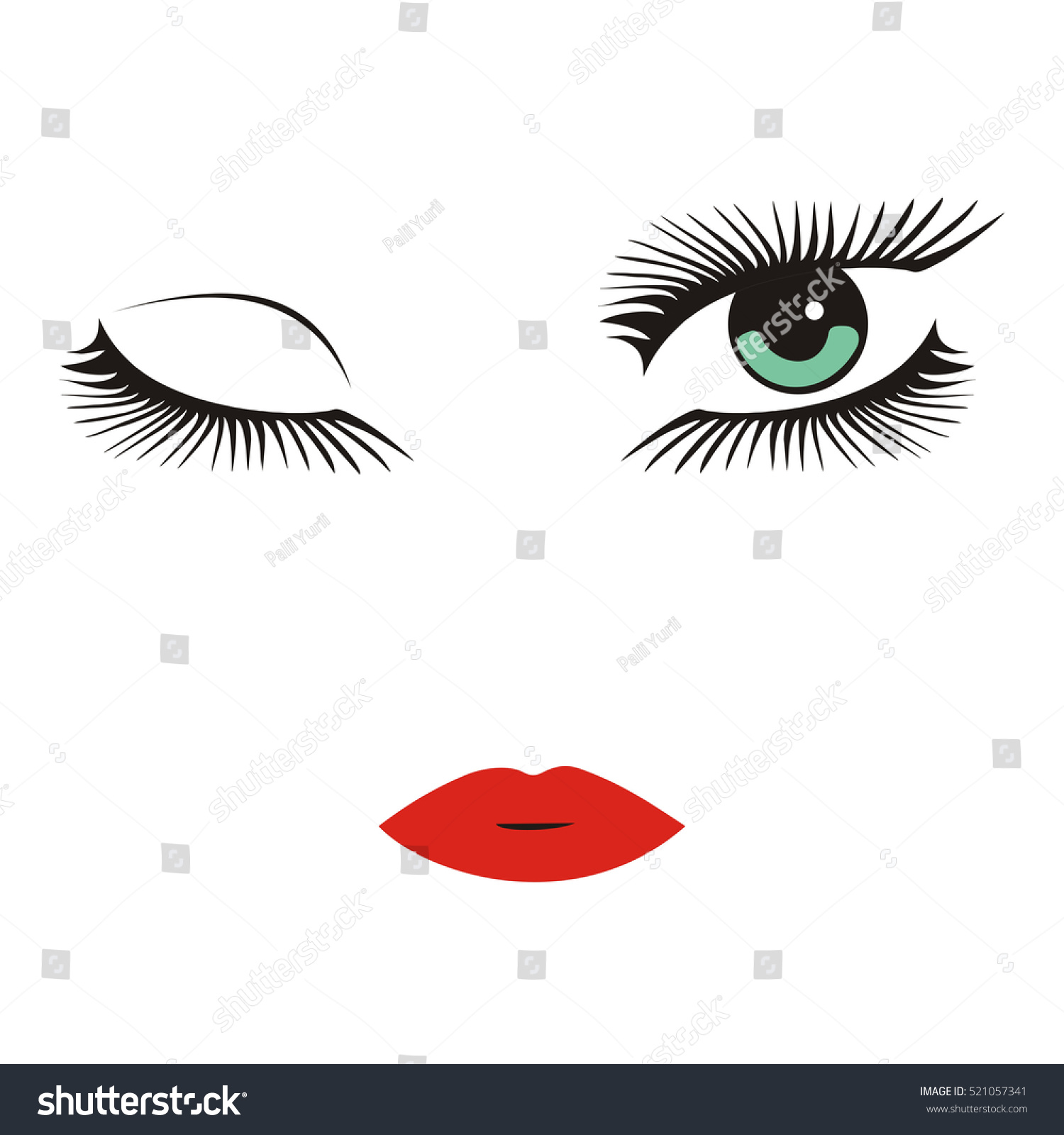 Box mean with graphic lashes background lips red cayman grand cayman