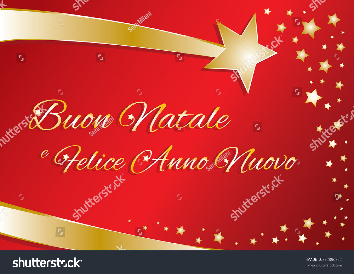 Vector Greeting Card Merry Christmas Happy Stock Vector Royalty Free 332896892