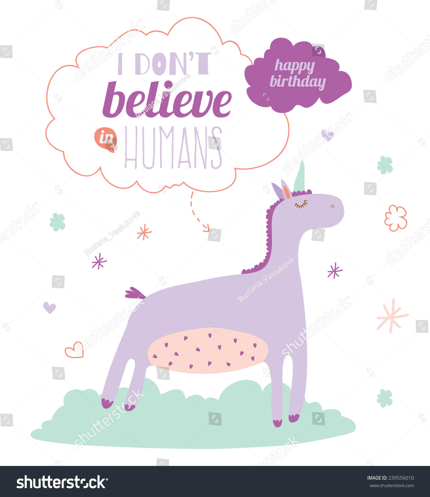 Vector Greeting Happy Birthday Card Hipster vector de stock (libre de
