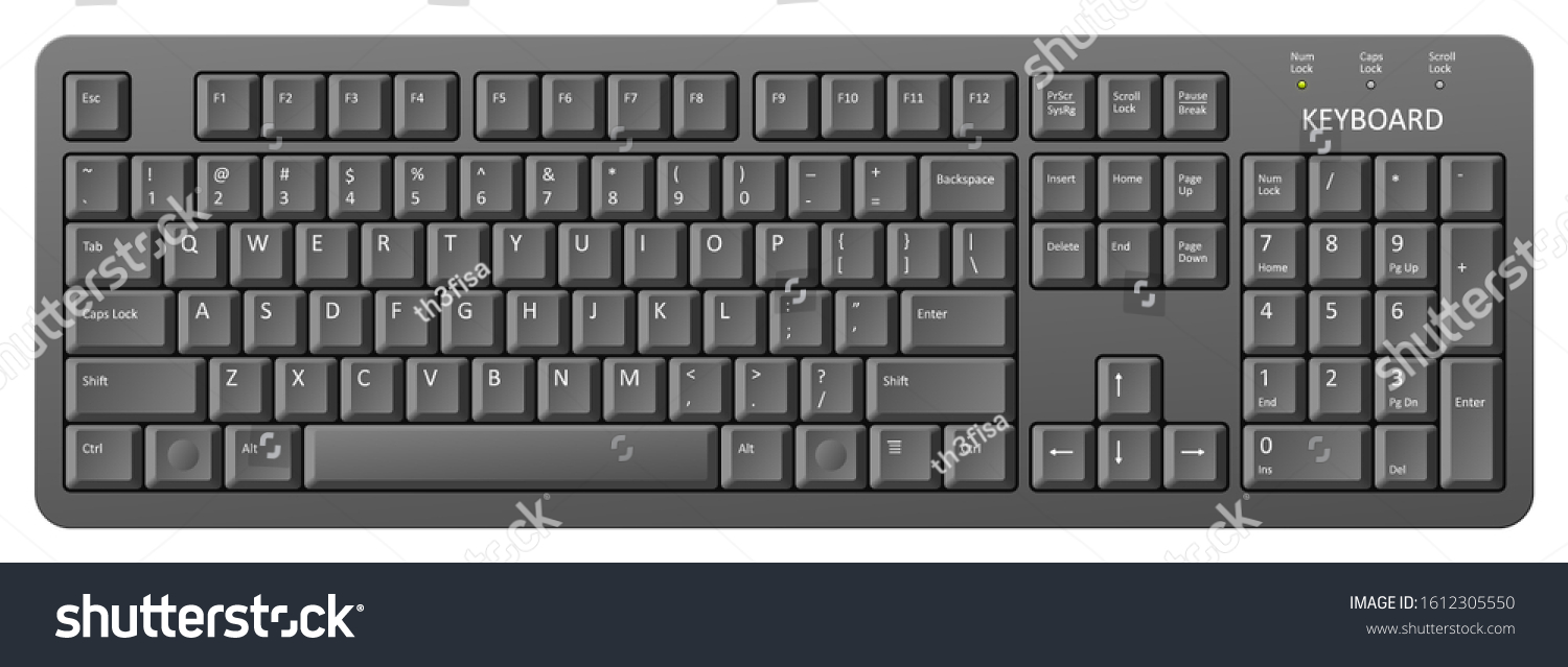 Vector Grey Pc Keyboard Keyboard Very Stock Vector (Royalty Free ...