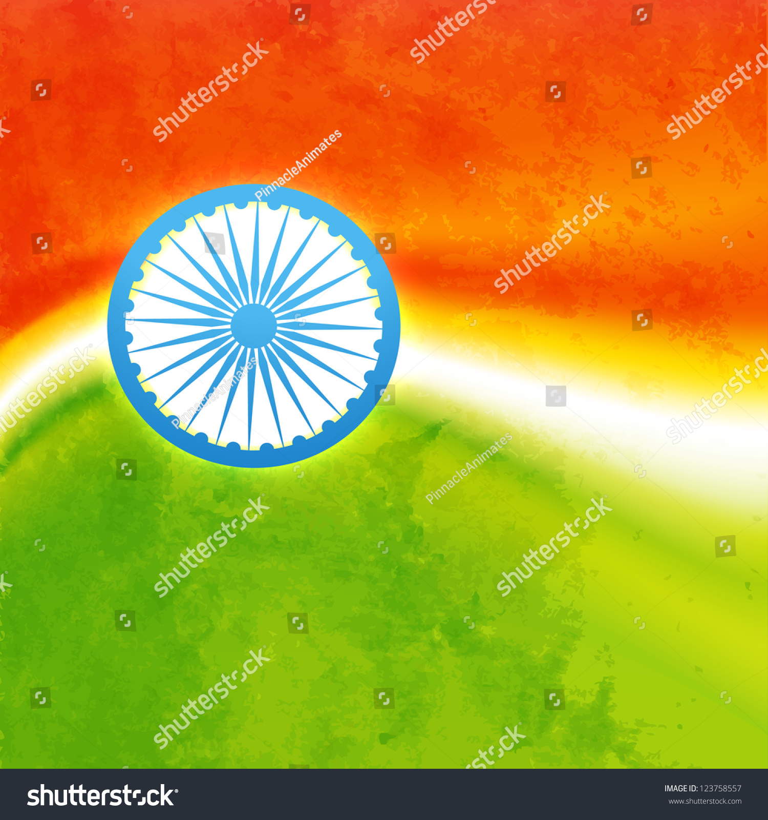 Vector Grunge Style Indian Flag Design Stock Vector (Royalty Free ...