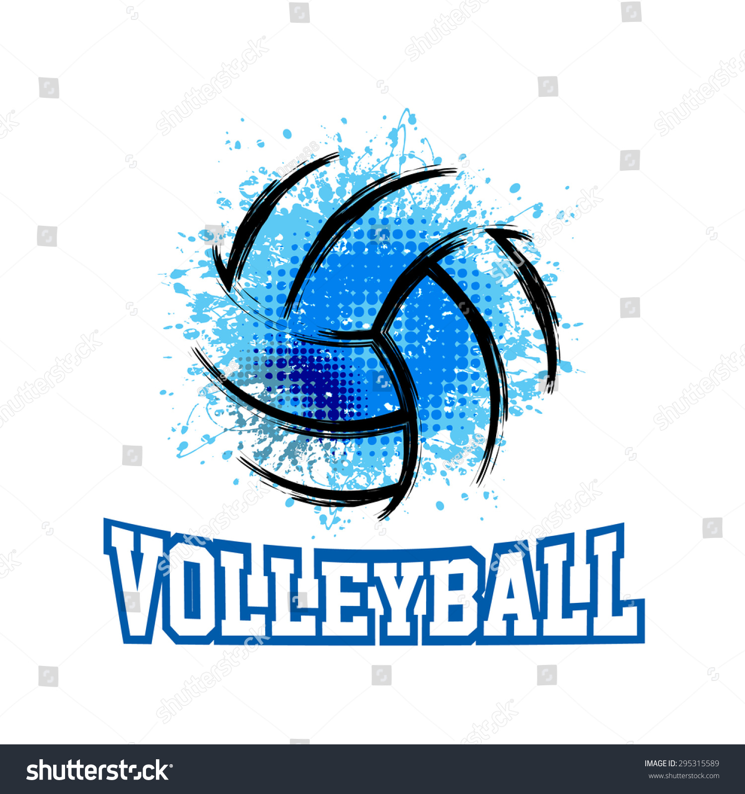 Vector Grunge Volleyball ( T-Shirt, Poster, Banner, Backdrops Design ...