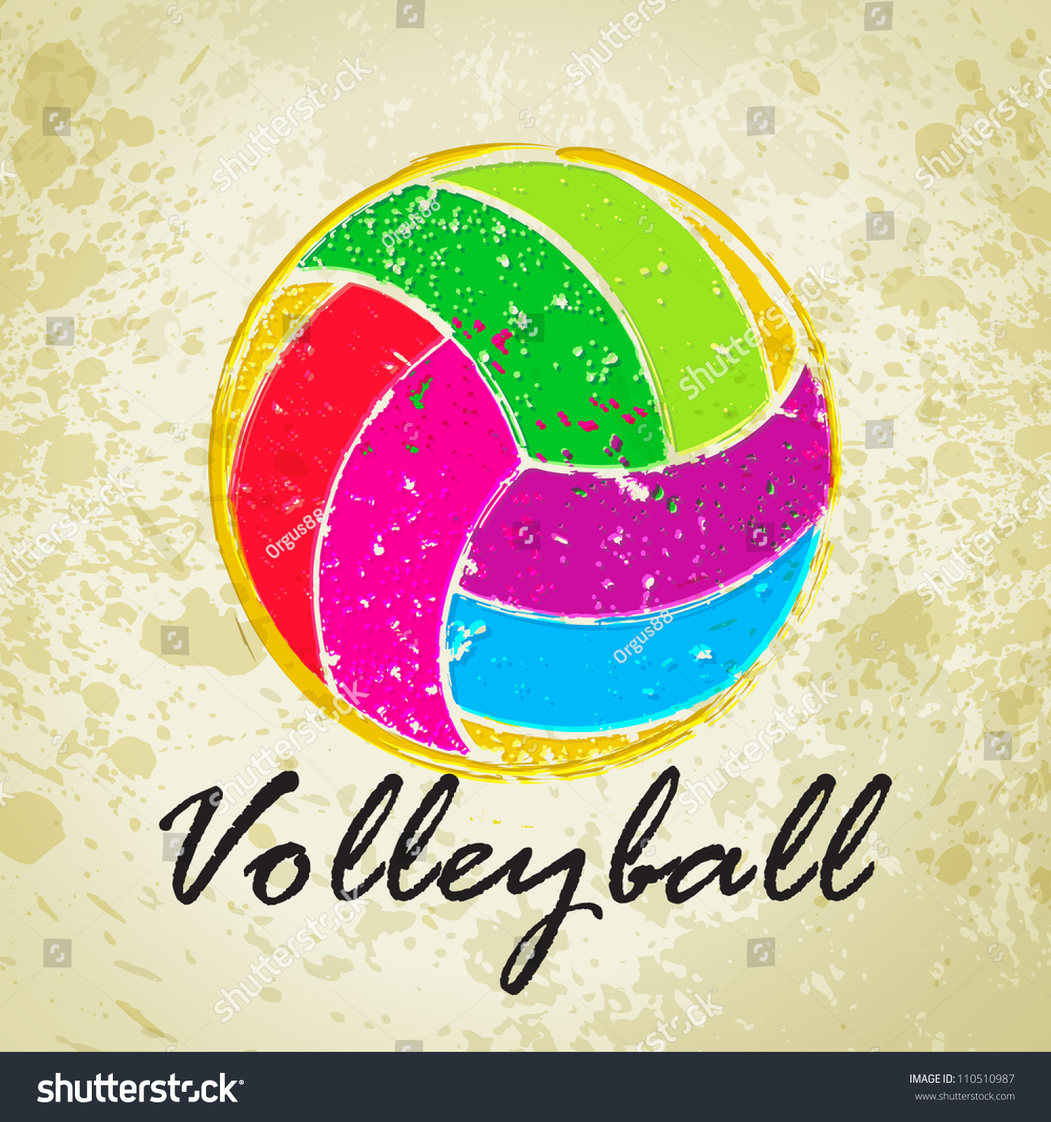 Vector Grunge Volleyball Grunge Backgrounds Stock Vector 110510987 ...